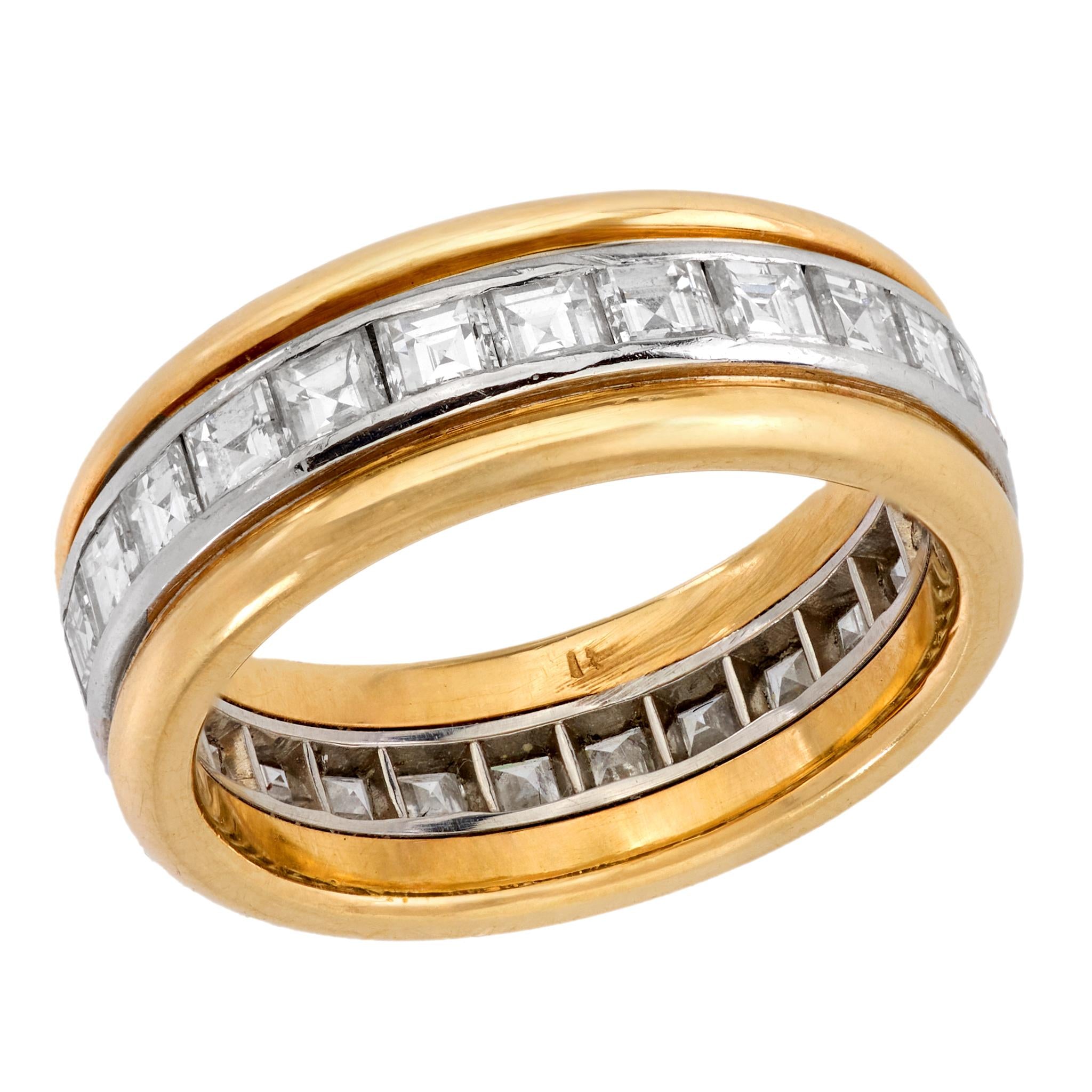 18K Gold Diamond Eternity Wedding Band for Women - Classic Stackable Ring for Anniversary, Engagement & Everyday Elegance