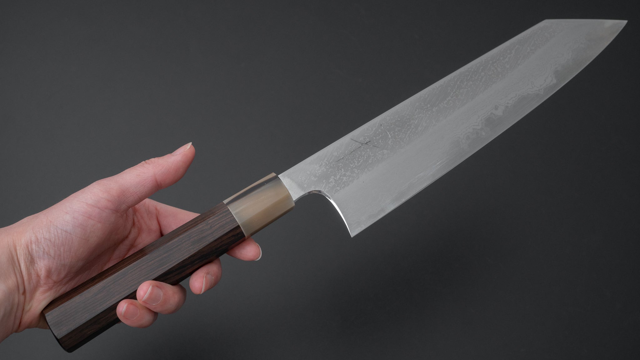 Hitohira Togashi White #1 Damascus Kiritsuke Gyuto 240mm - Japanese Chef Knife with Ebony Handle - Perfect for Sushi, Sashimi & Precision Cutting