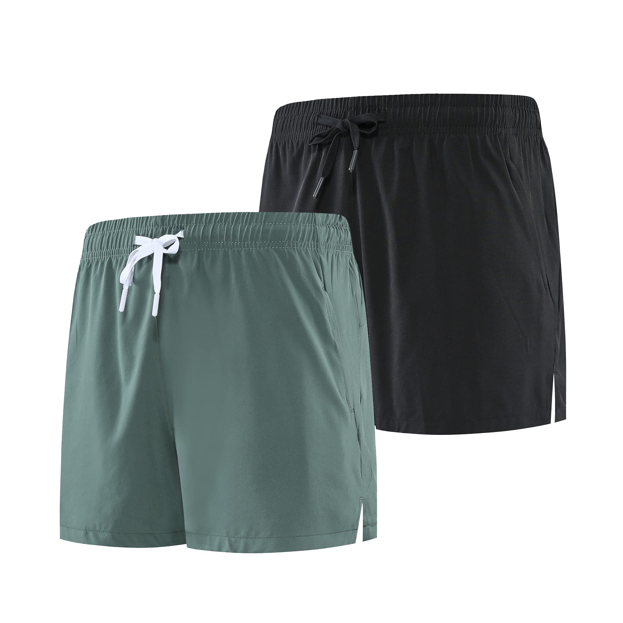 ZACAGO Men's Lightweight Running Shorts - Quick Dry Gym Athletic Shorts with Pockets for Jogging, Workout & Training - Comfortable Breathable Sports Shorts for Men