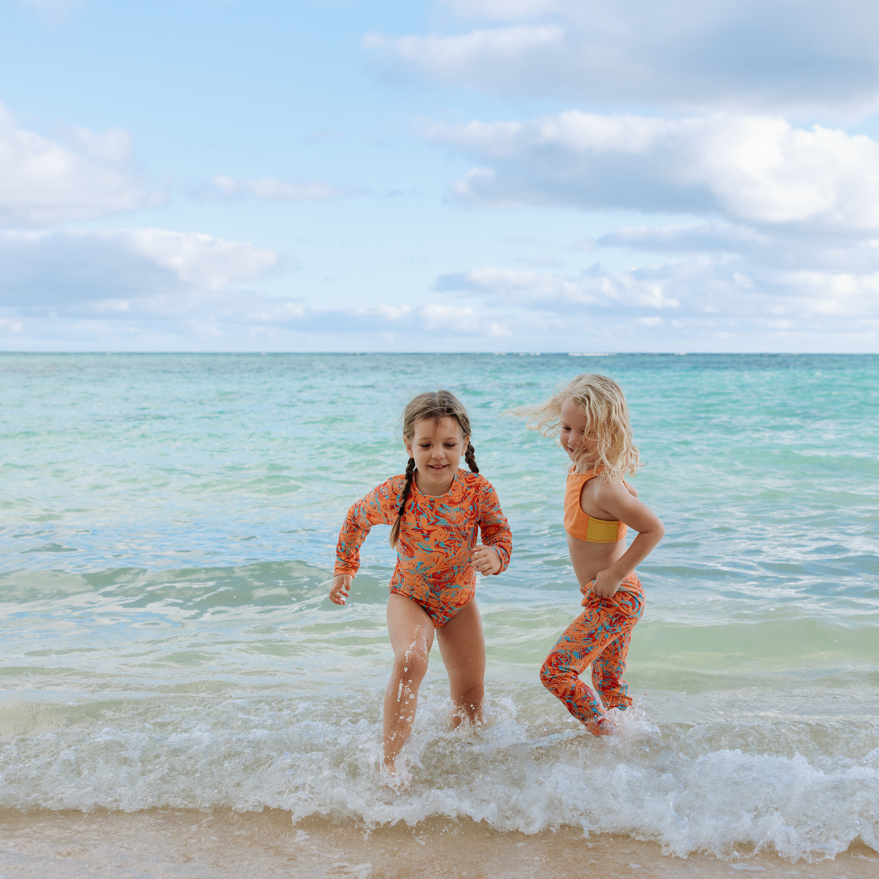 Girls Long Sleeve Rash Guard Swimsuit One Piece Bodysuit - UV Protection Swimwear for Kids | Perfect for Surfing, Swimming & Beach Play