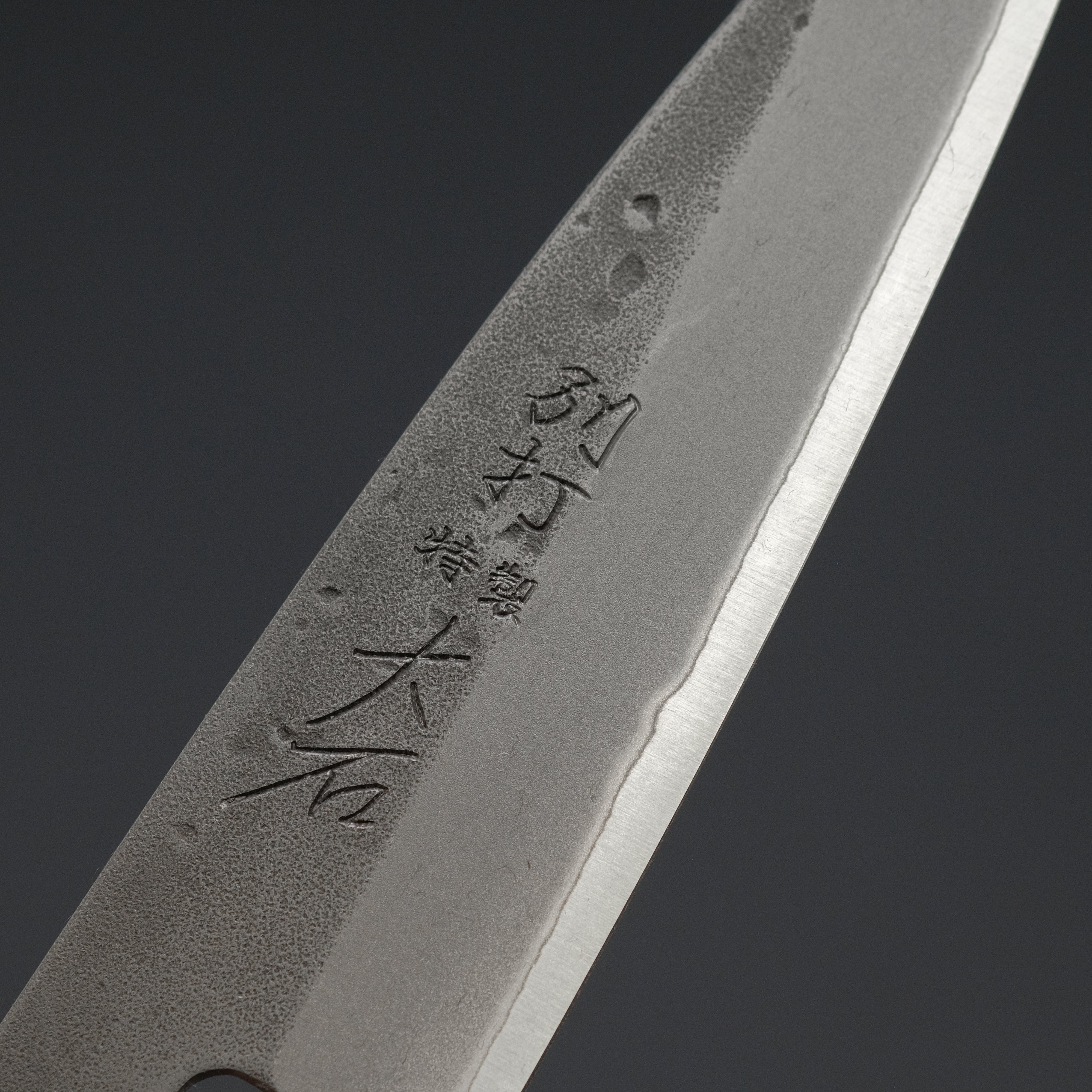 Premium Ohishi Blue #2 Nashiji Paring Knife 85mm with Rosewood Handle - Perfect for Fruit Peeling, Vegetable Slicing & Precision Kitchen Tasks