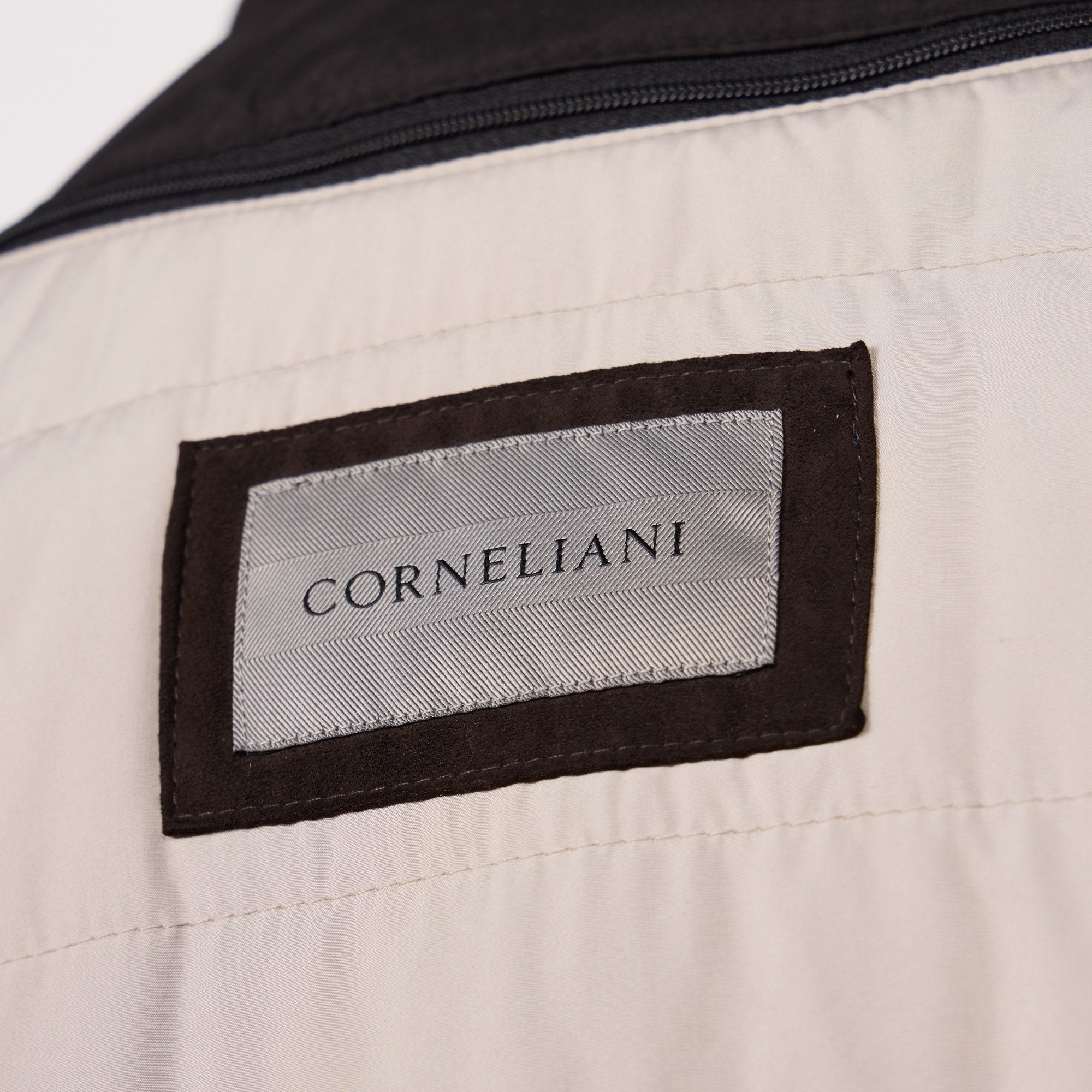 Premium CORNELIANI Men's Wool Bomber Jacket - Classic Black | Warm Winter Outerwear for Casual & Business Occasions