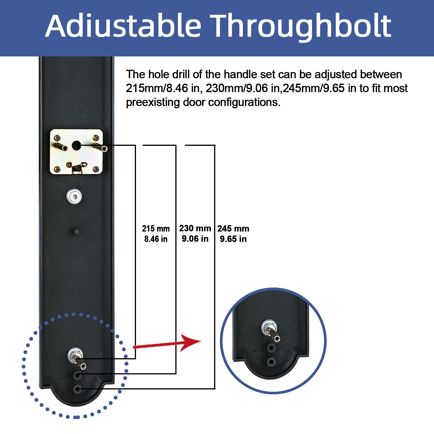Matte Black Double Door Handle Set with Lever - Keyed & Dummy Entry Door Hardware (ZSCY-MDHST2018DB-SET) - Perfect for Modern Homes, Offices & Commercial Buildings