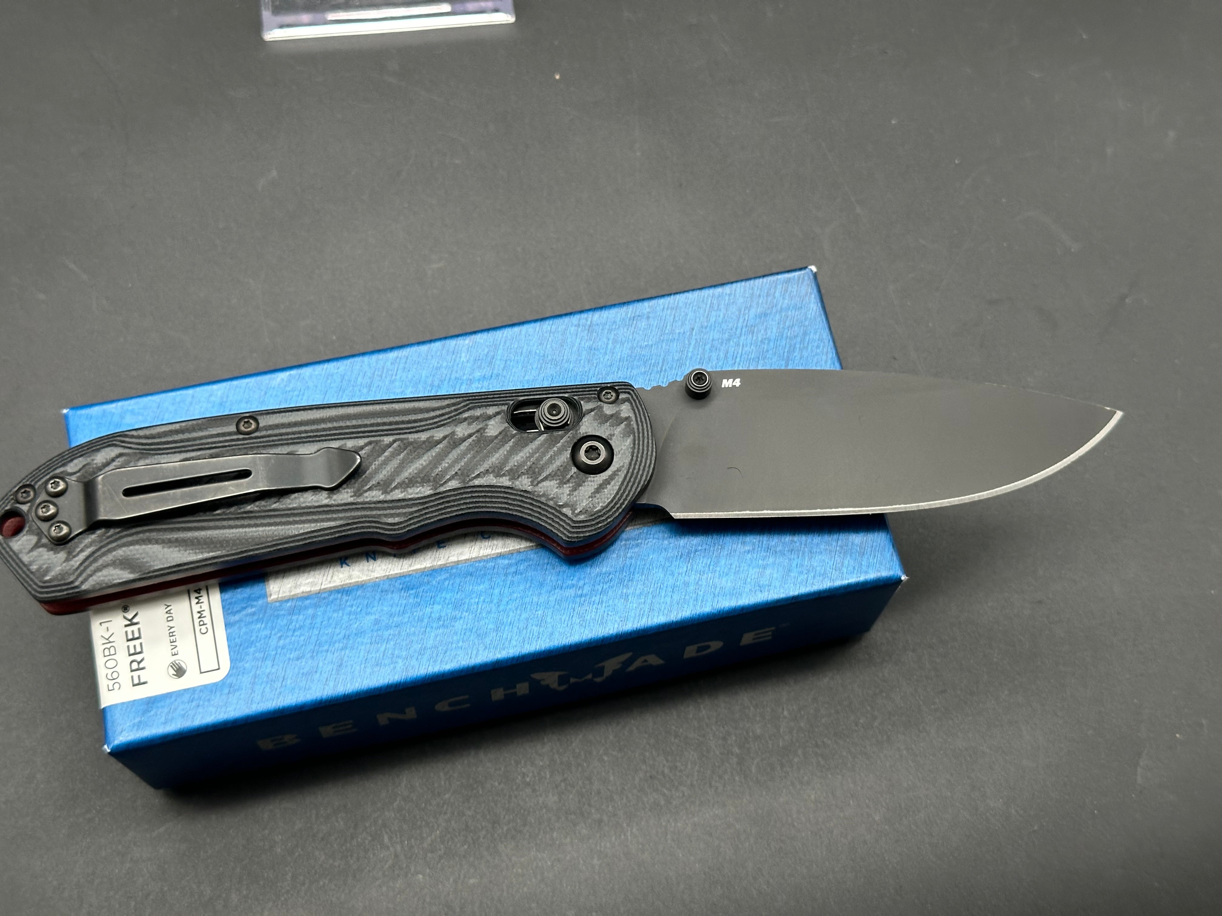 Benchmade Freek Folding Knife - Gray/Black G10 Handle, 3.6