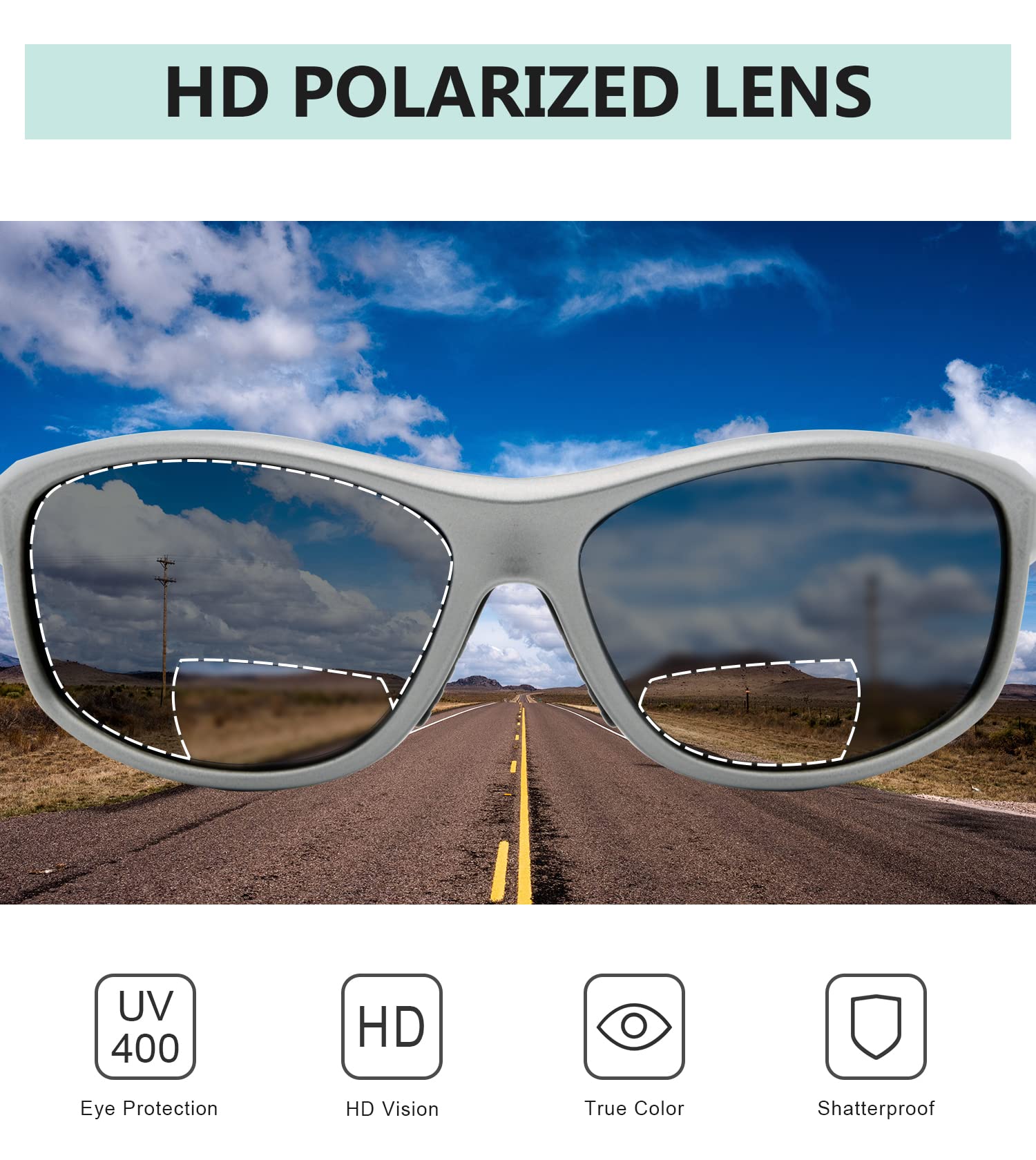 Polarized Bifocal Sport Sunglasses for Women - UV Protection, Lightweight & Comfortable - Perfect for Running, Fishing, Hiking & Outdoor Activities