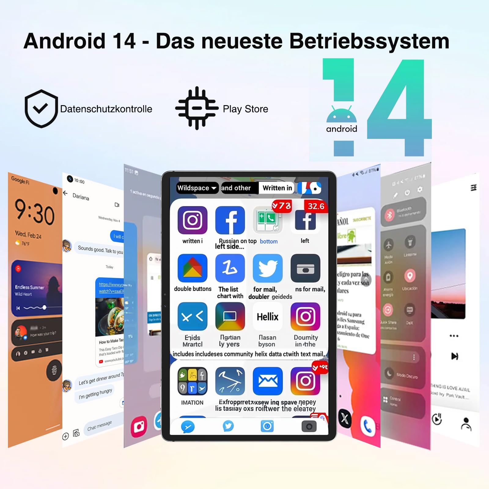 DOOGEE T10 PRO 10 Inch Android 14 Tablet - 15GB RAM 256GB ROM (Expandable to 1TB), Octa-Core Gaming Tablet with 8580mAh Battery, 13MP Camera, 4G Dual SIM, 5G WiFi, TÜV Certified, GPS - Includes Stylus Pen & Business Case - Perfect for Work, Gaming, and Travel
