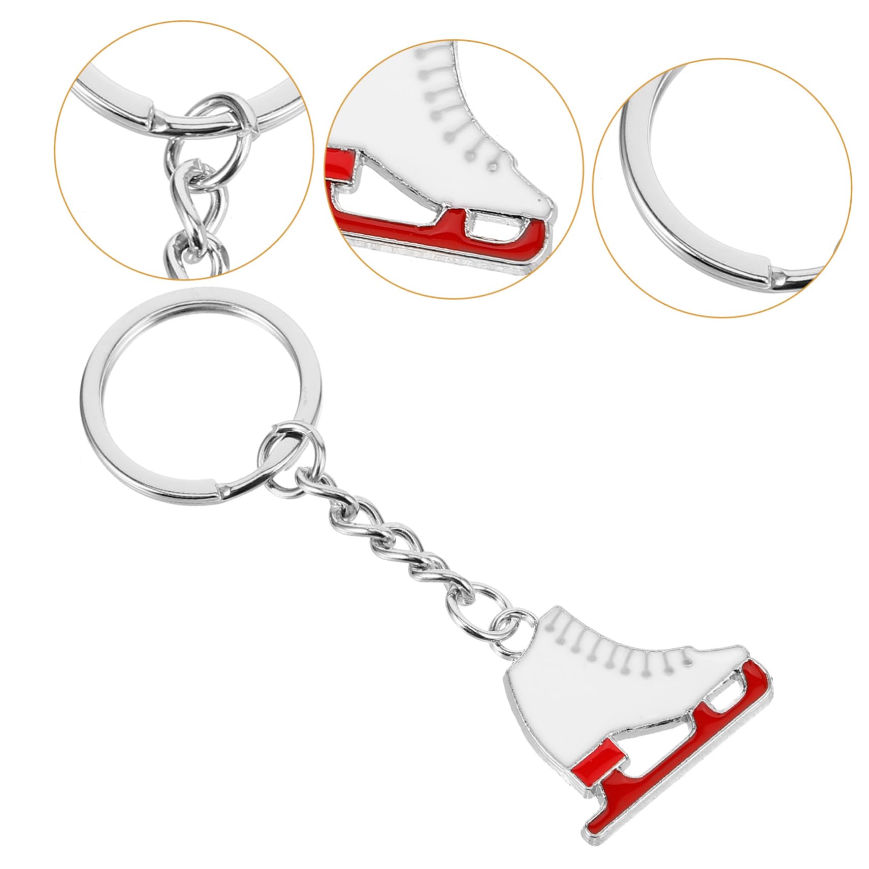 WOONEKY Small Roller Skate Keychain - Durable Zinc Alloy Key Ring with Clip for Bags, Backpacks & Keys | Cute Skateboard Accessory for Skaters & Fashion Enthusiasts