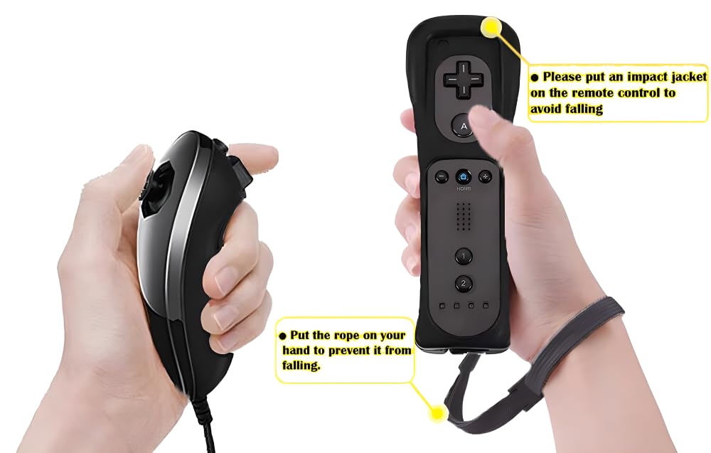 Donop Wii Remote with Nunchuck Controller - Wireless Motion Sensor Gamepad for Nintendo Wii & Wii U (White) | Perfect for Mario Kart, Wii Sports & Family Gaming Parties