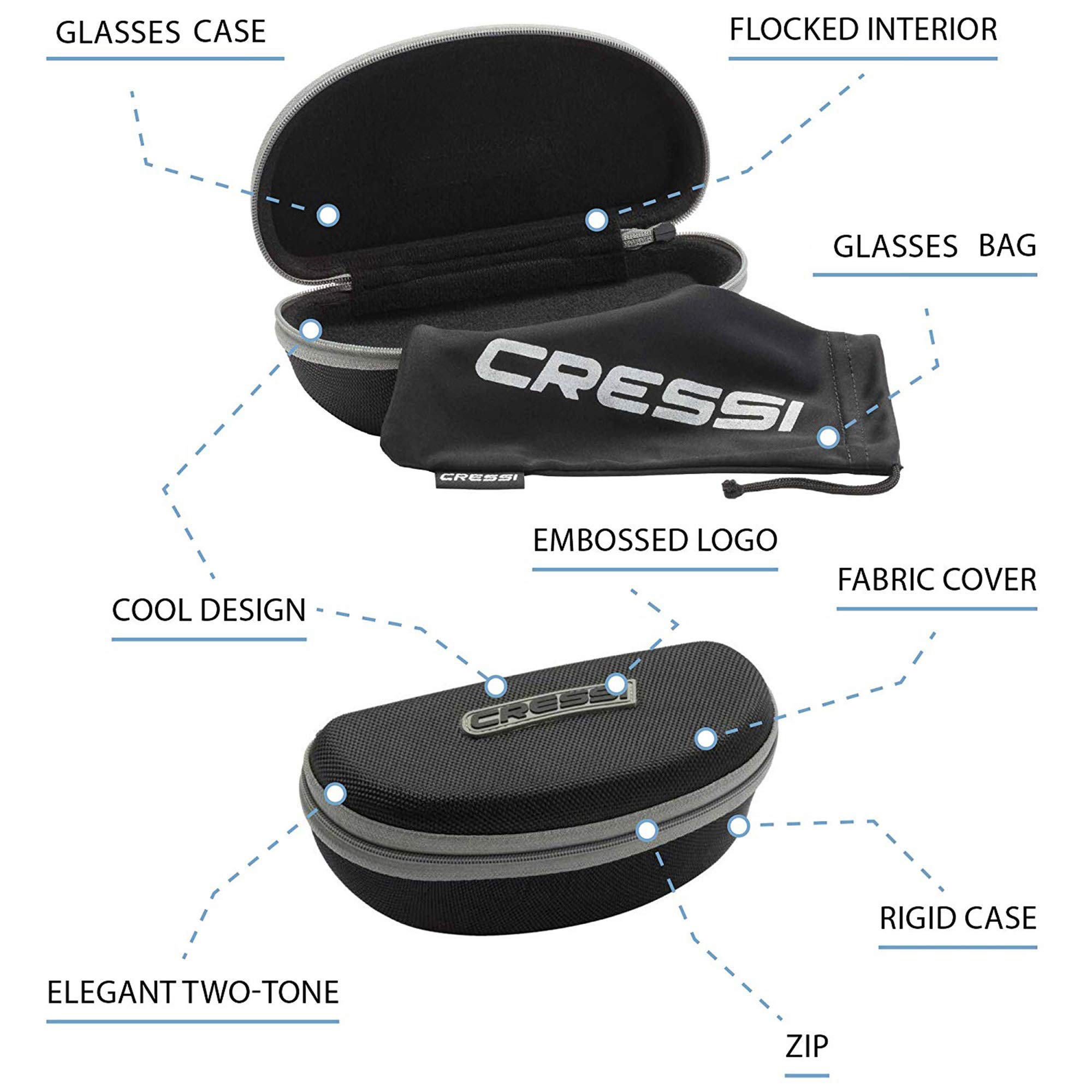 CRESSI Sport Polarized Sunglasses for Men & Women - UV Protection, Anti-Glare, Lightweight - Perfect for Running, Fishing, Hiking & Outdoor Activities
