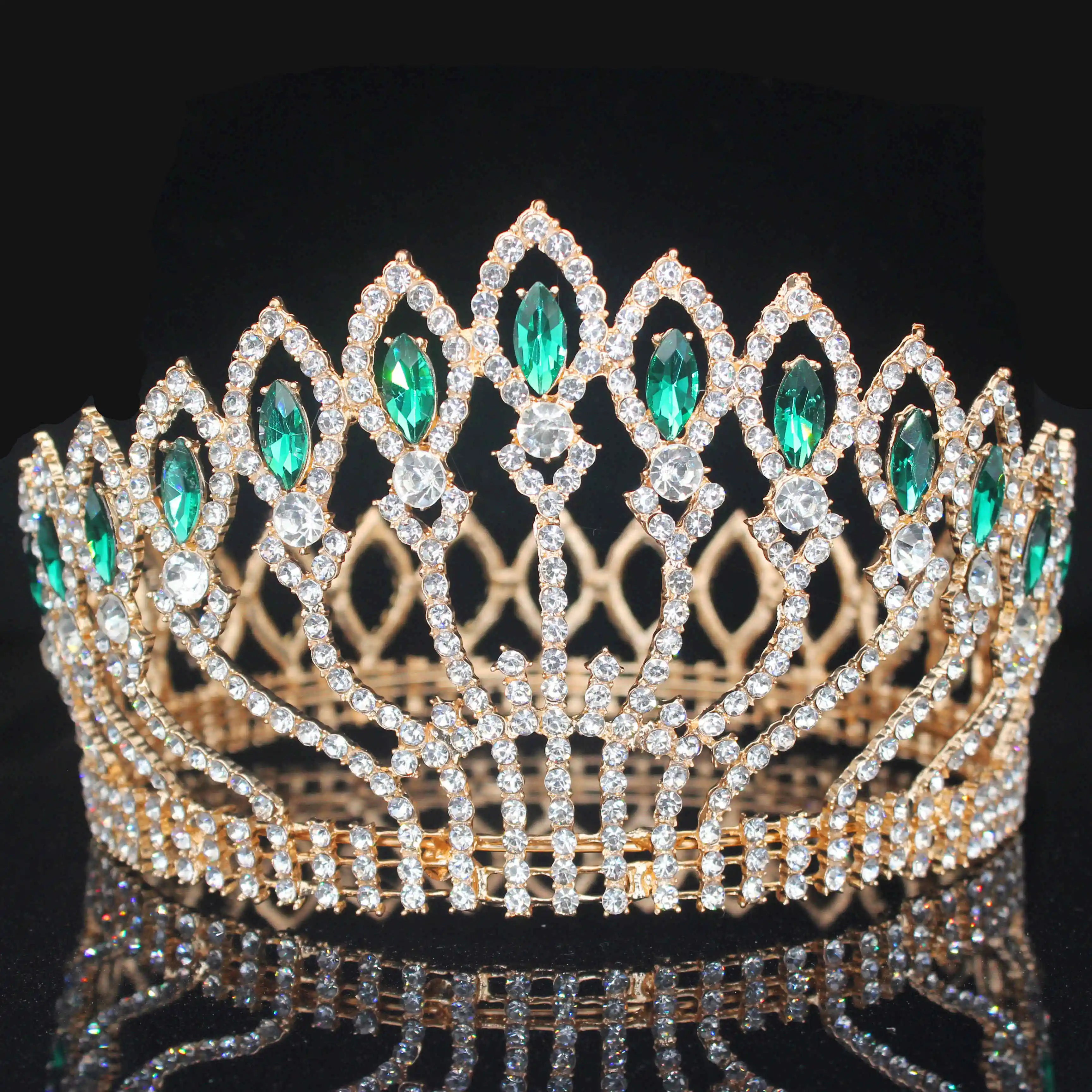 Crystal Queen Wedding Tiara Crown - Baroque Bridal Headpiece for Women | Elegant Bride Hair Jewelry Accessories for Weddings, Pageants & Special Occasions