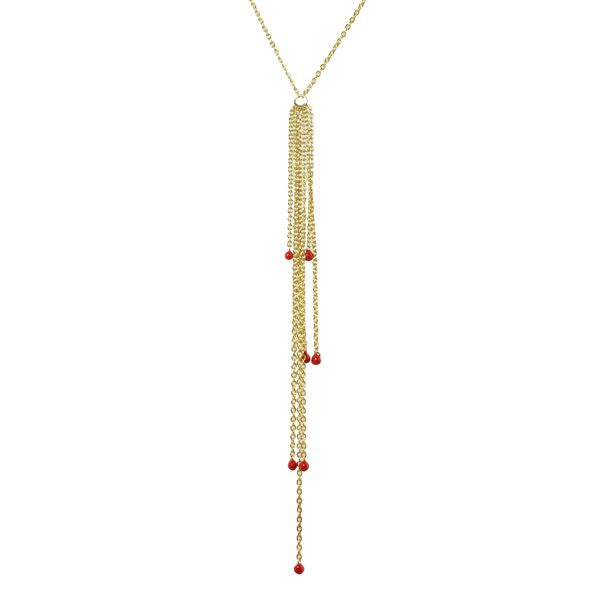 Elegant Tassel Lariat Necklace for Women - Boho Chic Layered Long Y Necklace - Perfect for Parties, Weddings & Everyday Wear