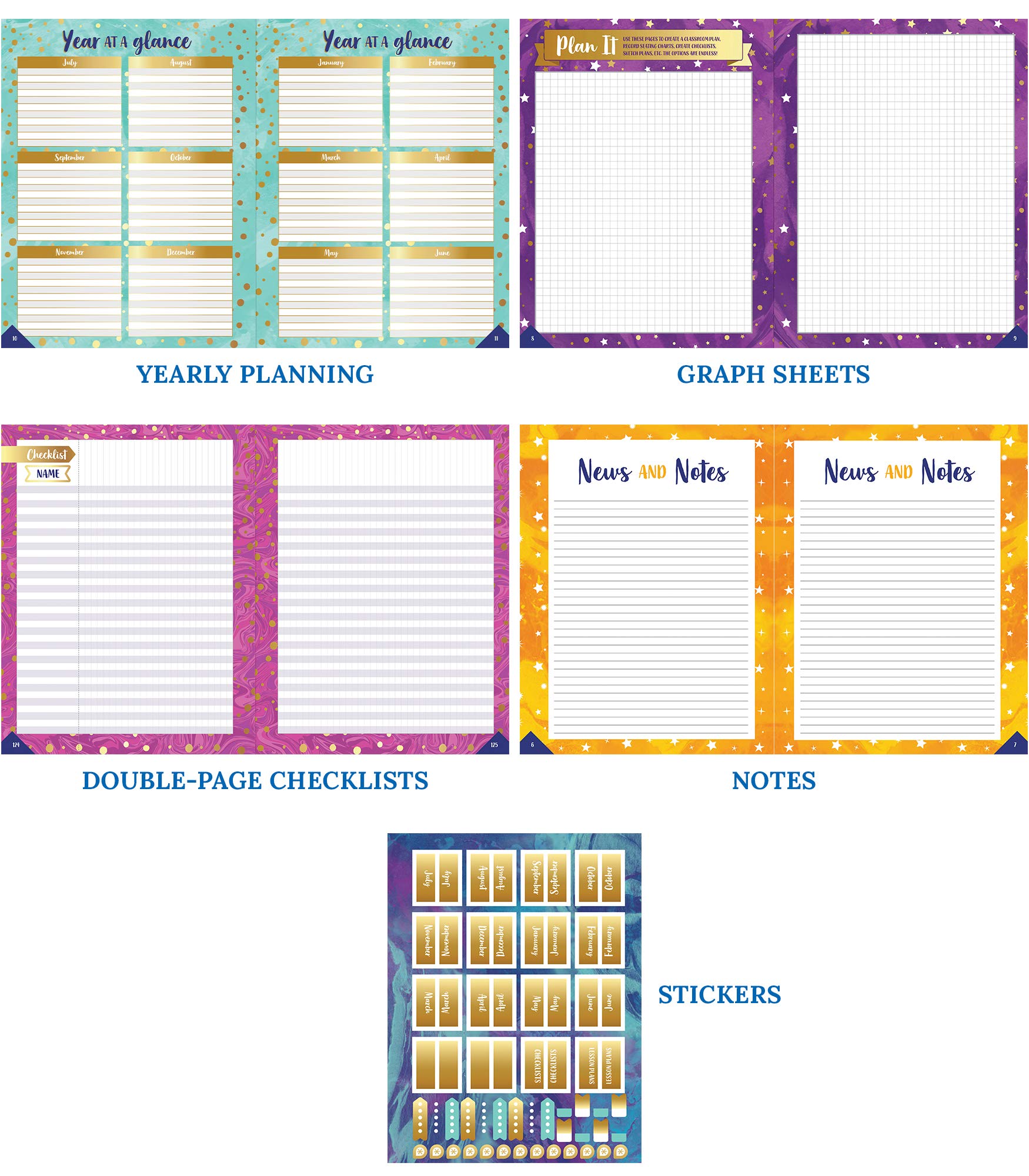 Carson Dellosa Galaxy Teacher Planner - 8