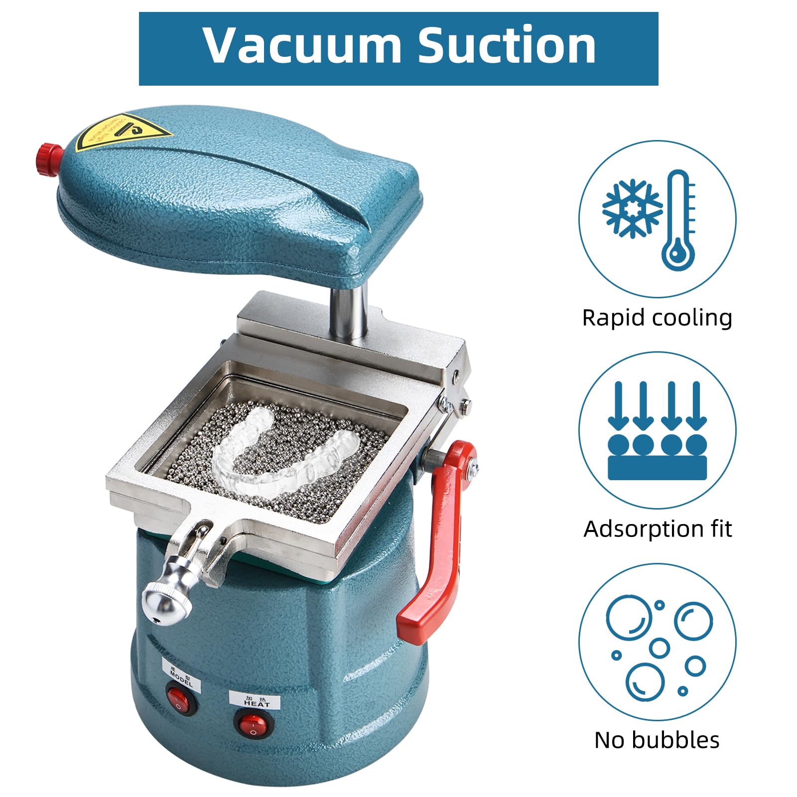 Vacuum Forming Machine - Power Former Heat Molding Tool with Steel Balls for Plastic Fabrication | Lab Equipment & DIY Projects | Perfect for Prototyping, Packaging, and Educational Use