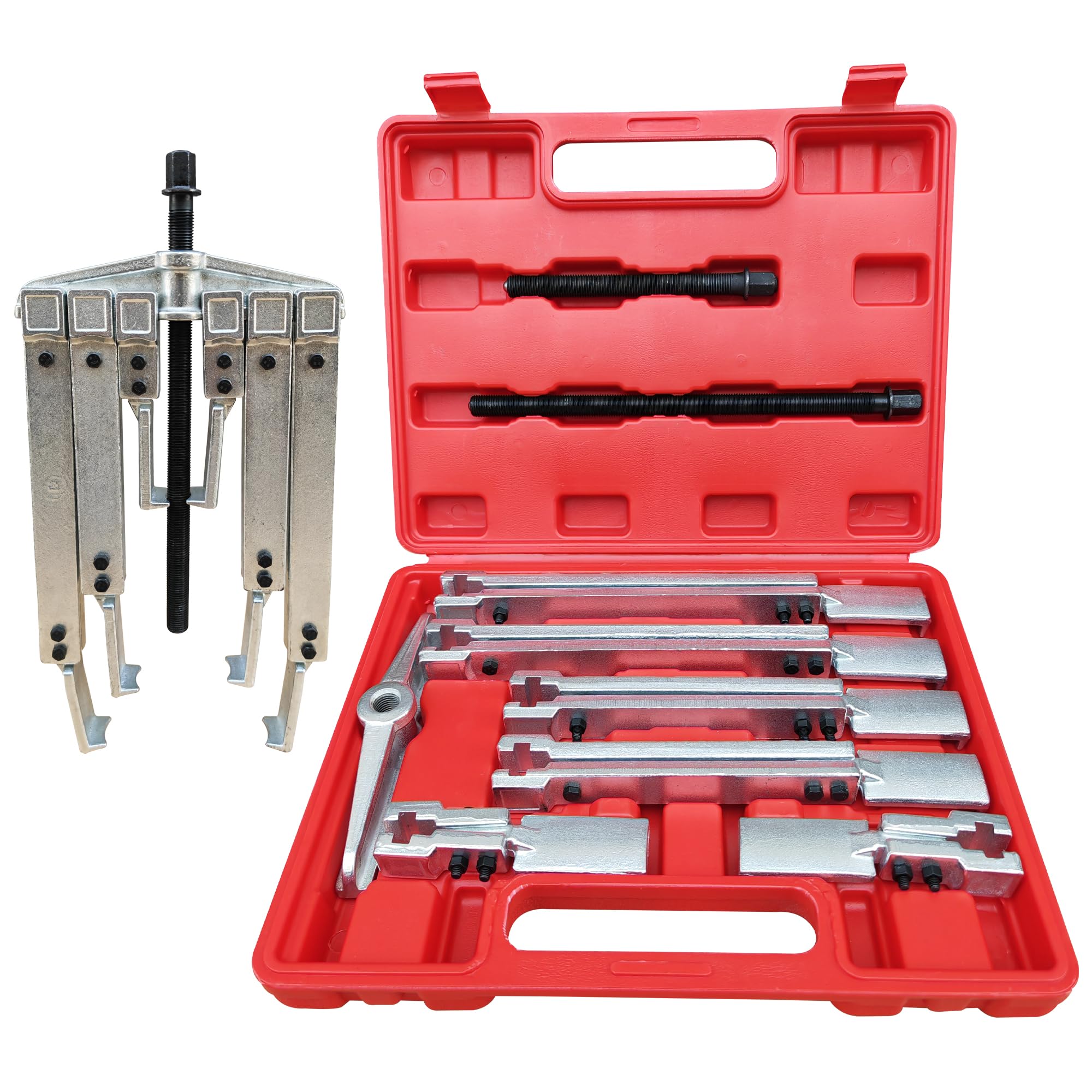 3 in 1 Heavy Duty Bearing/Pulley Puller Kit - Cr-V Steel Gear Puller Tool for Bearing, Gear, Pulley & Flywheel Removal - Professional Automotive Repair Tool for Mechanics & DIY Enthusiasts