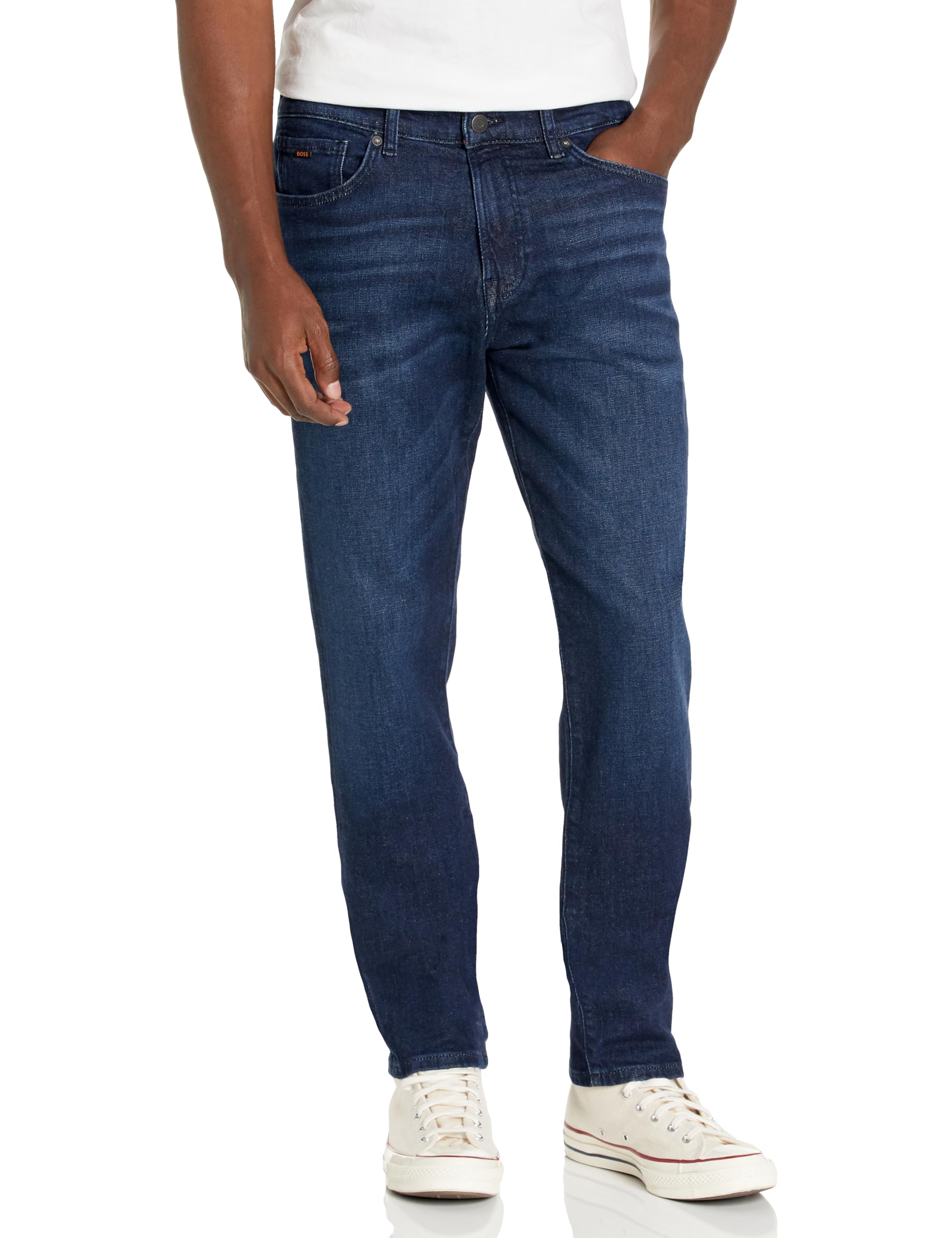 BOSS Men's Maine Regular Fit Stretch Denim Jeans - Comfortable & Stylish Casual Pants for Work, Travel & Everyday Wear