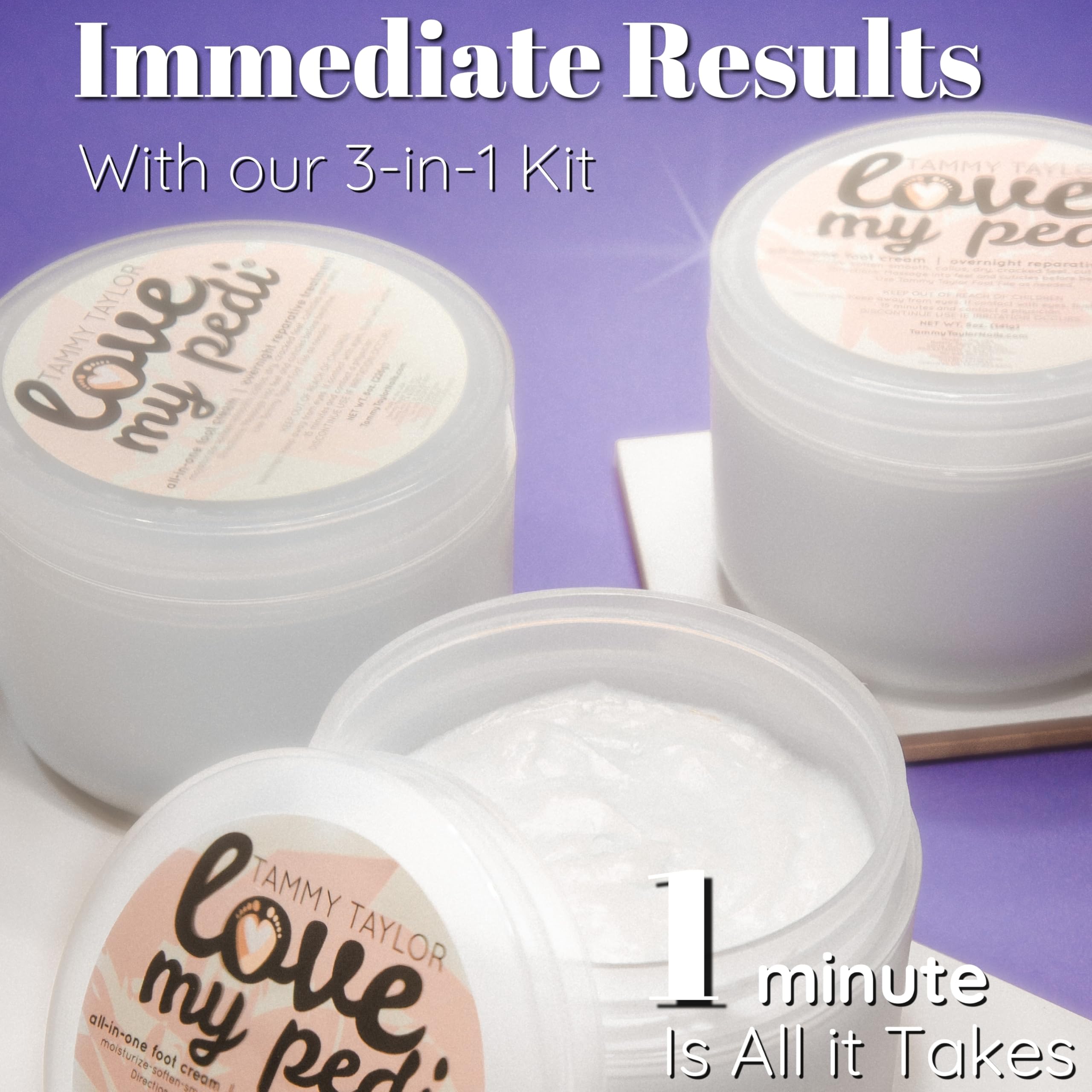 Tammy Taylor Love My Pedi Complete Pedicure Set Bundle | Foot Lotion for Dry Cracked Feet, Knees, Elbows & Hands | All-in-One Foot File, Moisturizing Cream & Dry Foot Spray | Perfect for At-Home Spa, Post-Pedicure Care & Cracked Heel Treatment