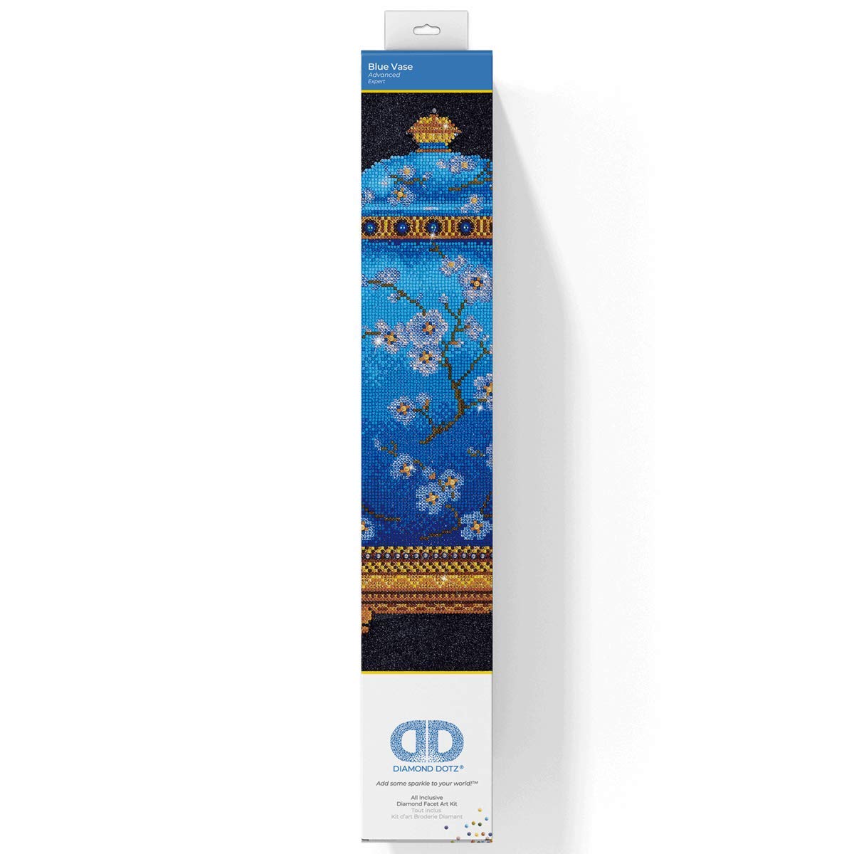 DIAMOND DOTZ Complete Diamond Facet Art Kit - Blue Vase DIY 5D Diamond Painting for Adults, Home Decor & Gift Idea | Relaxing Craft for Stress Relief & Wall Art