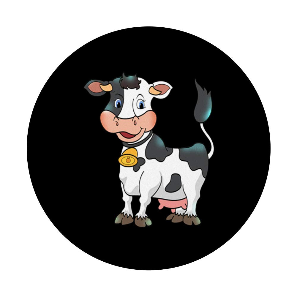 Funny Cow Print PopSockets PopGrip - Swappable Phone Grip for iPhone & Android | Cute Cattle Farmer Gift | Perfect for Farm Lovers, Country Life & Rural Humor Enthusiasts