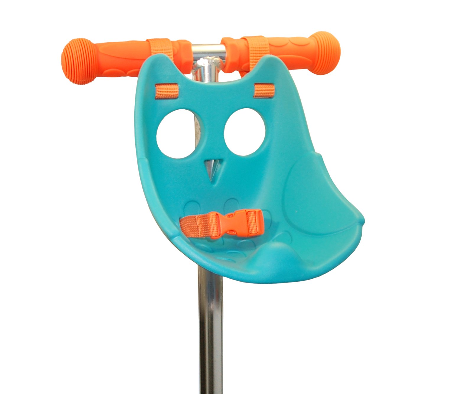 Scootheadz Owl Scooter Seat for Kids - Adorable Teddy Bear Carrier Accessory Fits Micro Scooters, Bikes & Trikes - Cute Aqua Blue Baby Doll Bike Seat - Perfect for Park Rides, Neighborhood Adventures & Toddler Playtime