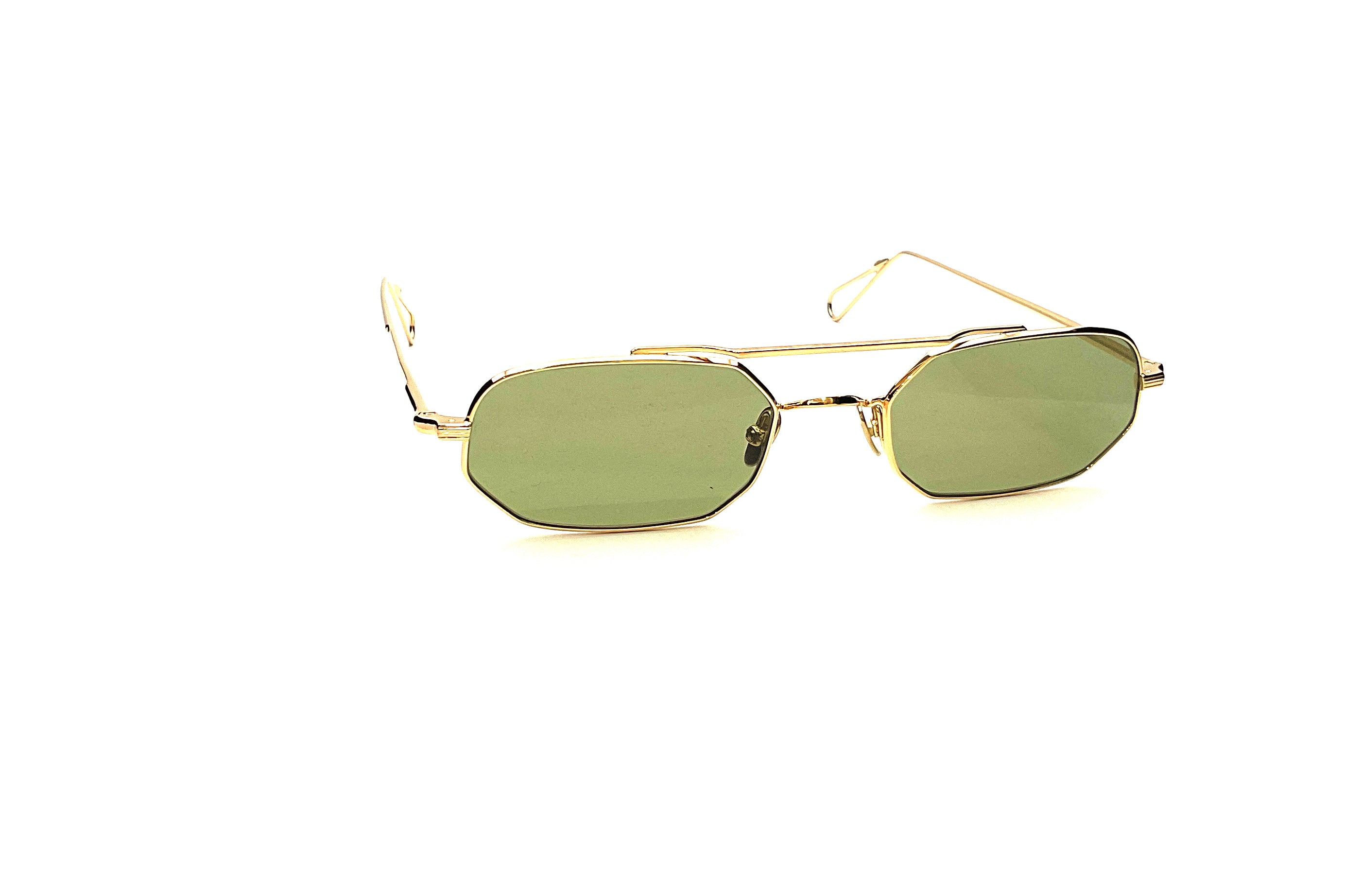Ahlem Pont Lincoln Sunglasses - Champagne & Khaki Light Frame - Luxury UV Protection for Outdoor Activities, Travel, and Fashion