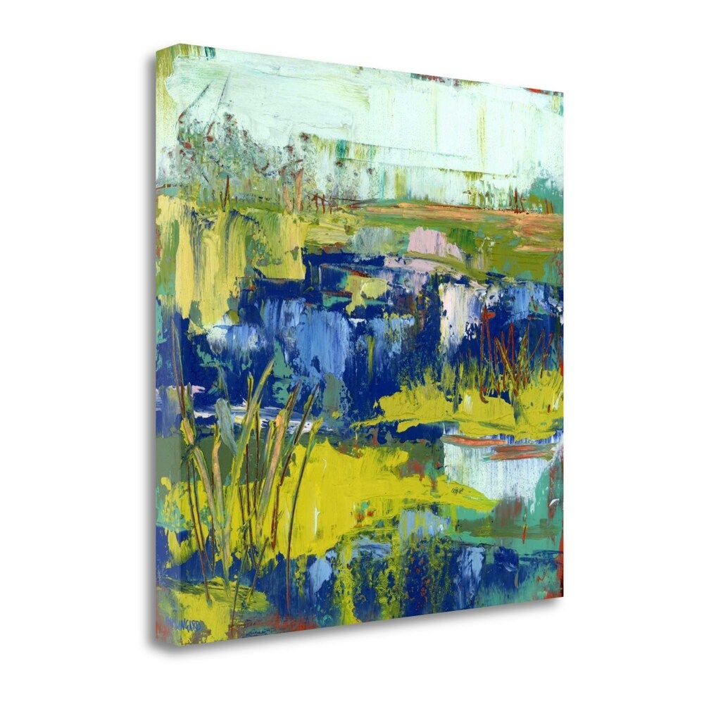 Abstract Marsh IV by Pamela J. Wingard - Premium Giclee Print on Gallery Wrap Canvas - Modern Wall Art for Living Room, Bedroom & Office Decor