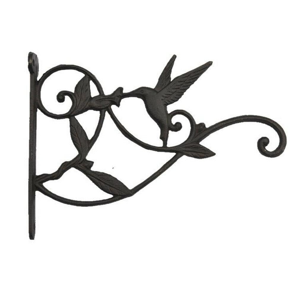 ADHW Cast Iron Hanging Basket Bracket - Durable Modern Garden Hanger for Outdoor Plants & Flowers - Perfect for Porch, Patio, and Balcony Decor