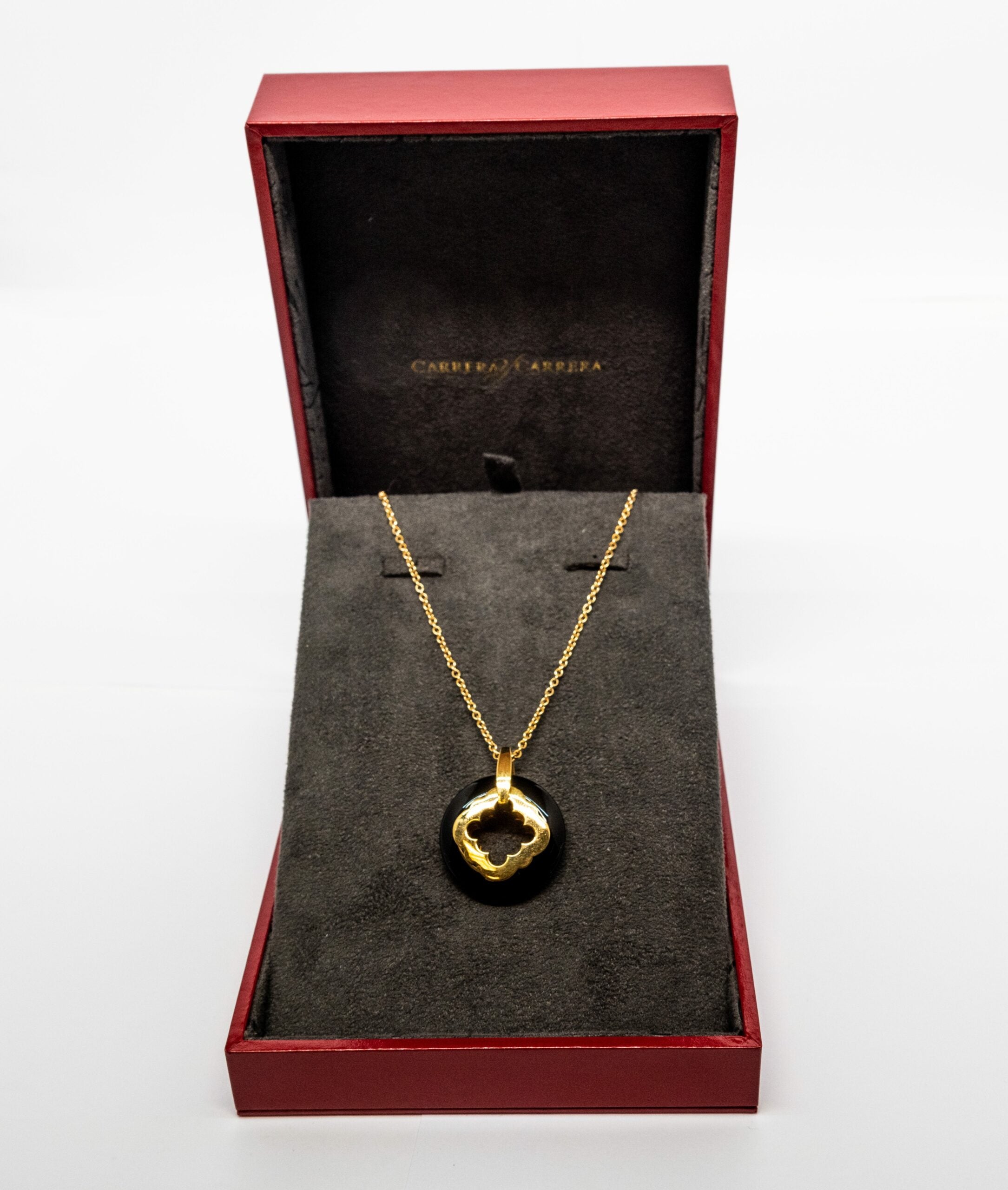 Carrera Y Carrera Granada 18K Yellow Gold & Black Onyx Pendant Necklace for Women - Elegant Jewelry Gift for Birthday, Anniversary & Special Occasions