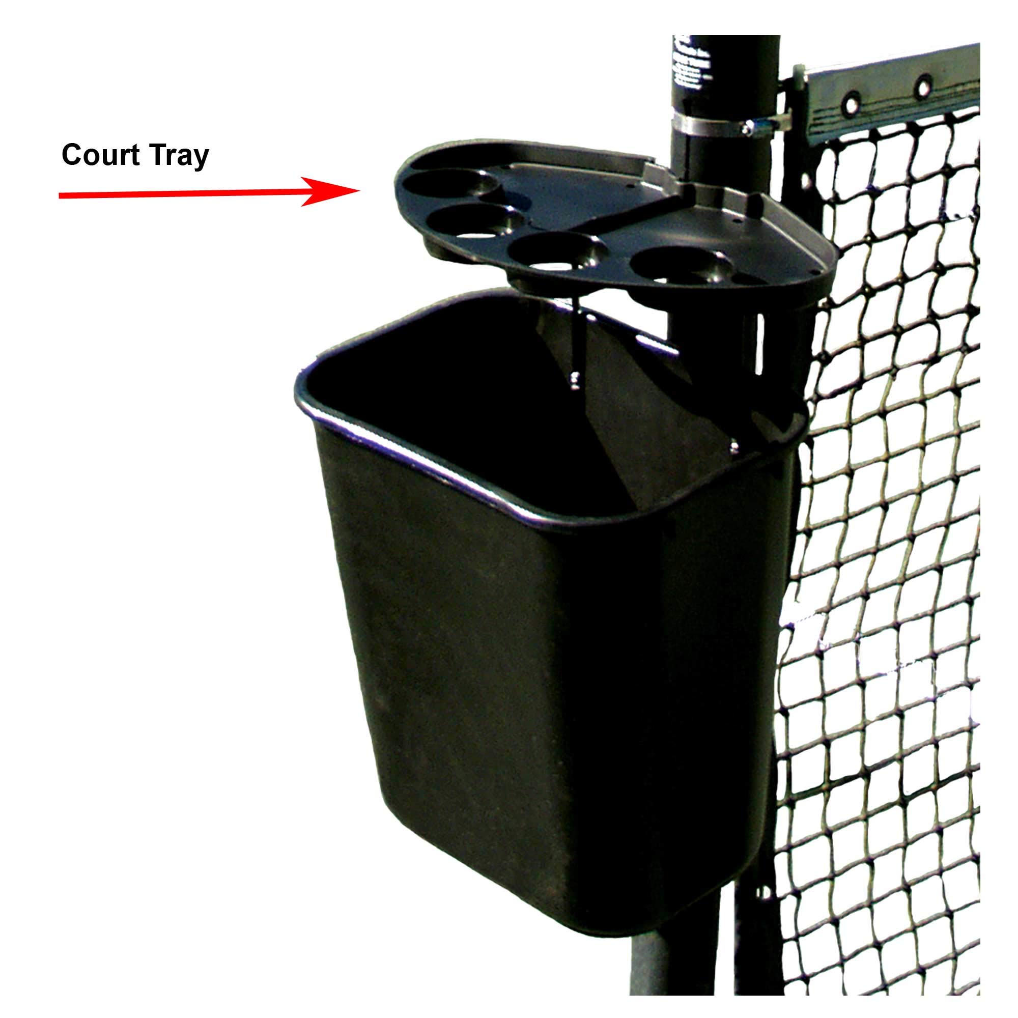 Tourna Tennis Court Tray - Portable Ball Holder for Practice