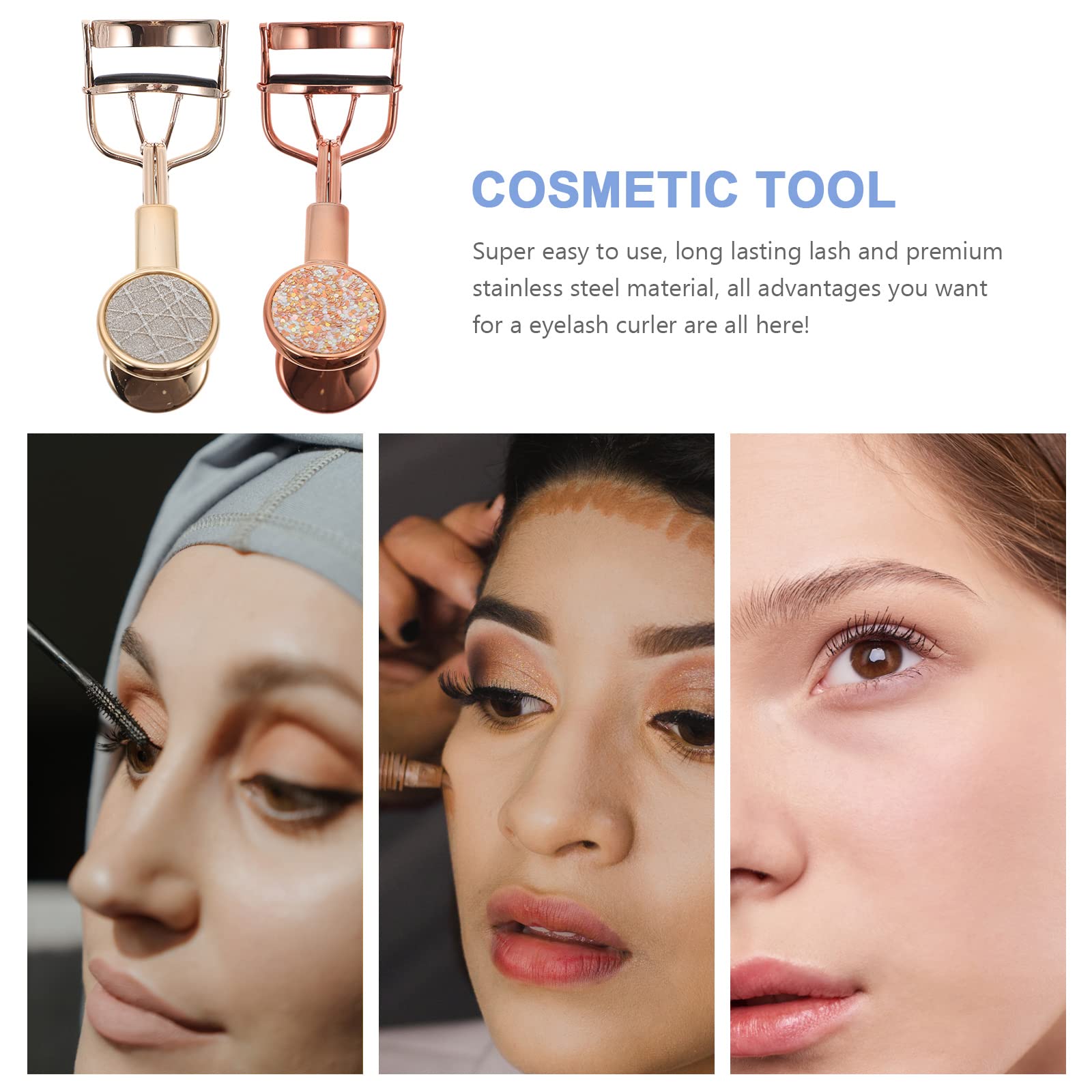 EXCLUZO 2-Pack Professional Eyelash Curler with Non-Slip Finger Grip - Perfect for Home, Travel & Salon Use - Natural Lash Lift for Stunning Eye Makeup Looks