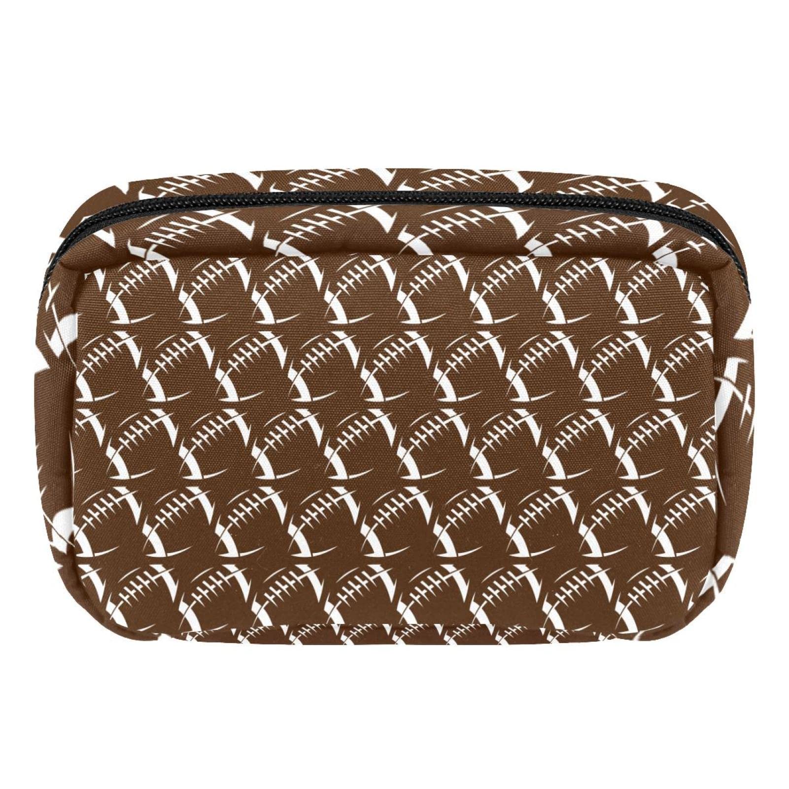 Football Soccer Sports Ball Pattern Makeup Bag - Portable Travel Cosmetic Case for Women & Girls | Perfect for Gym, Sports Events & Travel Accessories