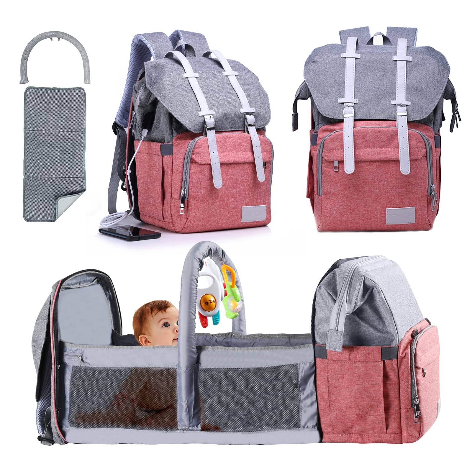 Baby Diaper Backpack with Changing Station - for Boys & Girls Travel