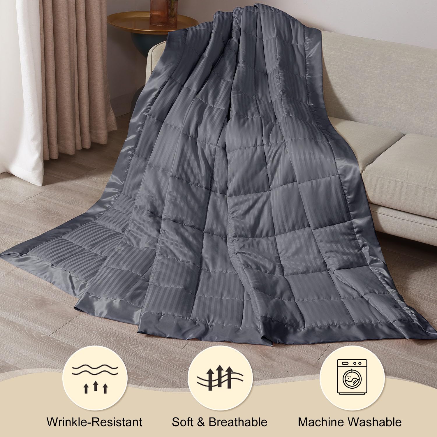 Downluxe 15 lb Weighted Blanket Queen Size (90