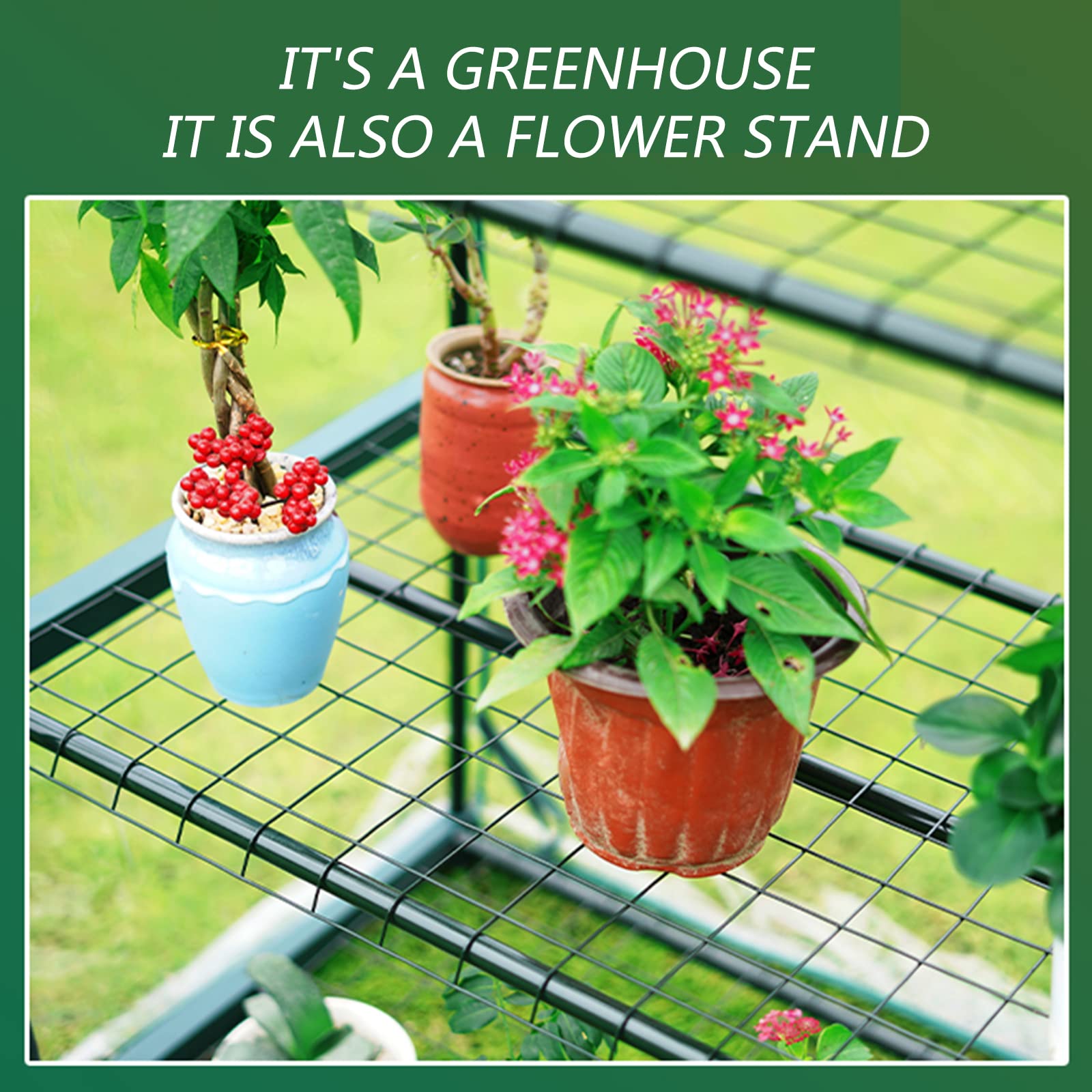 Portable Greenhouse Tent for Gardening - 3-Layer Transparent Grow House for Flowers, Plants & Backyard | Indoor & Outdoor Use