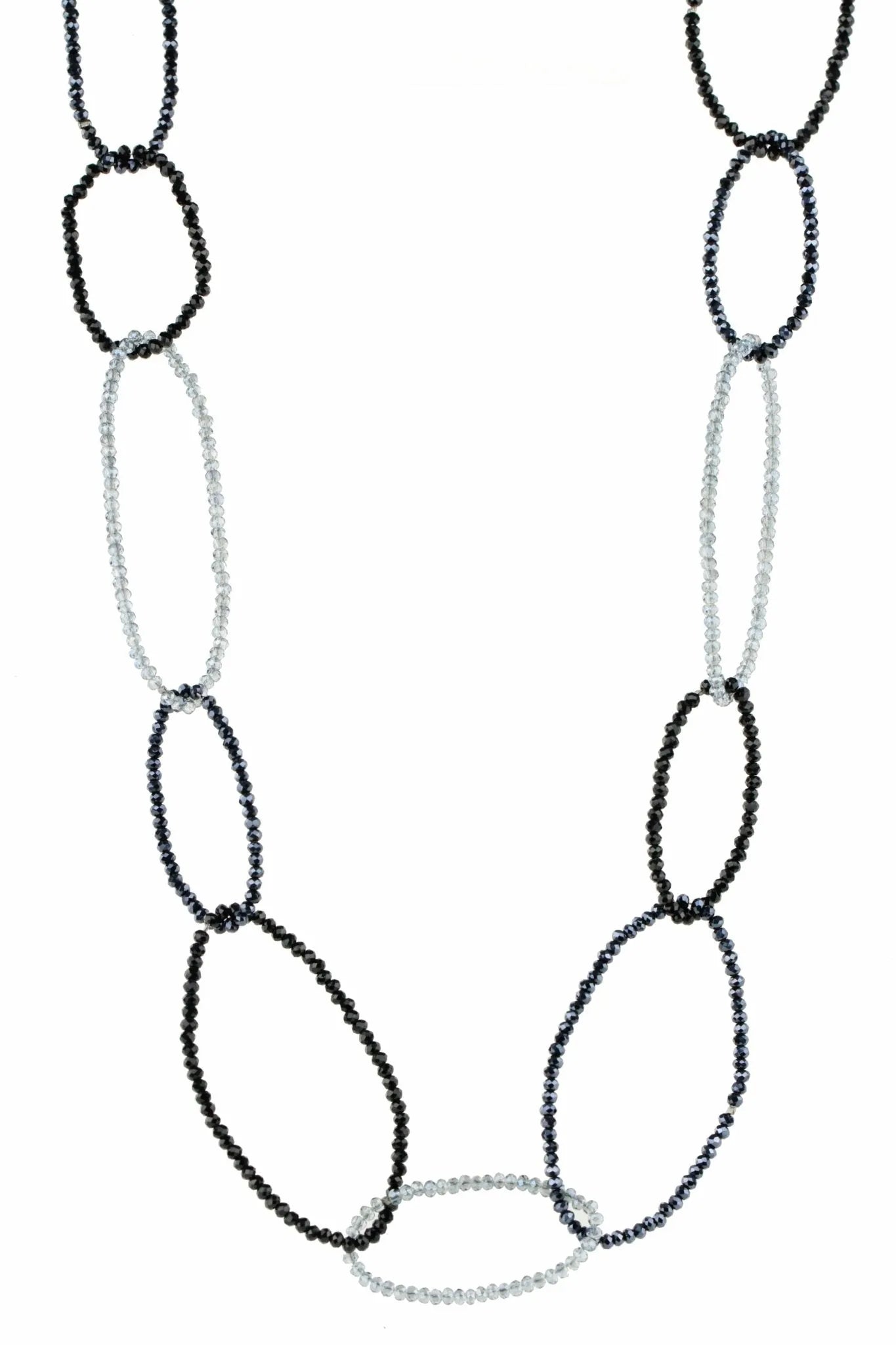Elegant Long Duo Beaded Oval Necklace for Women | Boho Chic Layered Jewelry | Perfect for Casual Wear, Date Nights & Special Occasions