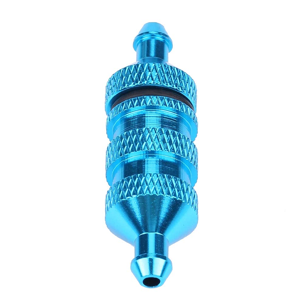 VINGVO RC Car Fuel Filter for Nitro Gas RC Models - High Performance Oil Filter Upgrade Part Compatible with 1/8 & 1/10 Scale RC Cars (Blue) - Perfect for Off-Road Racing, Drifting and RC Car Maintenance