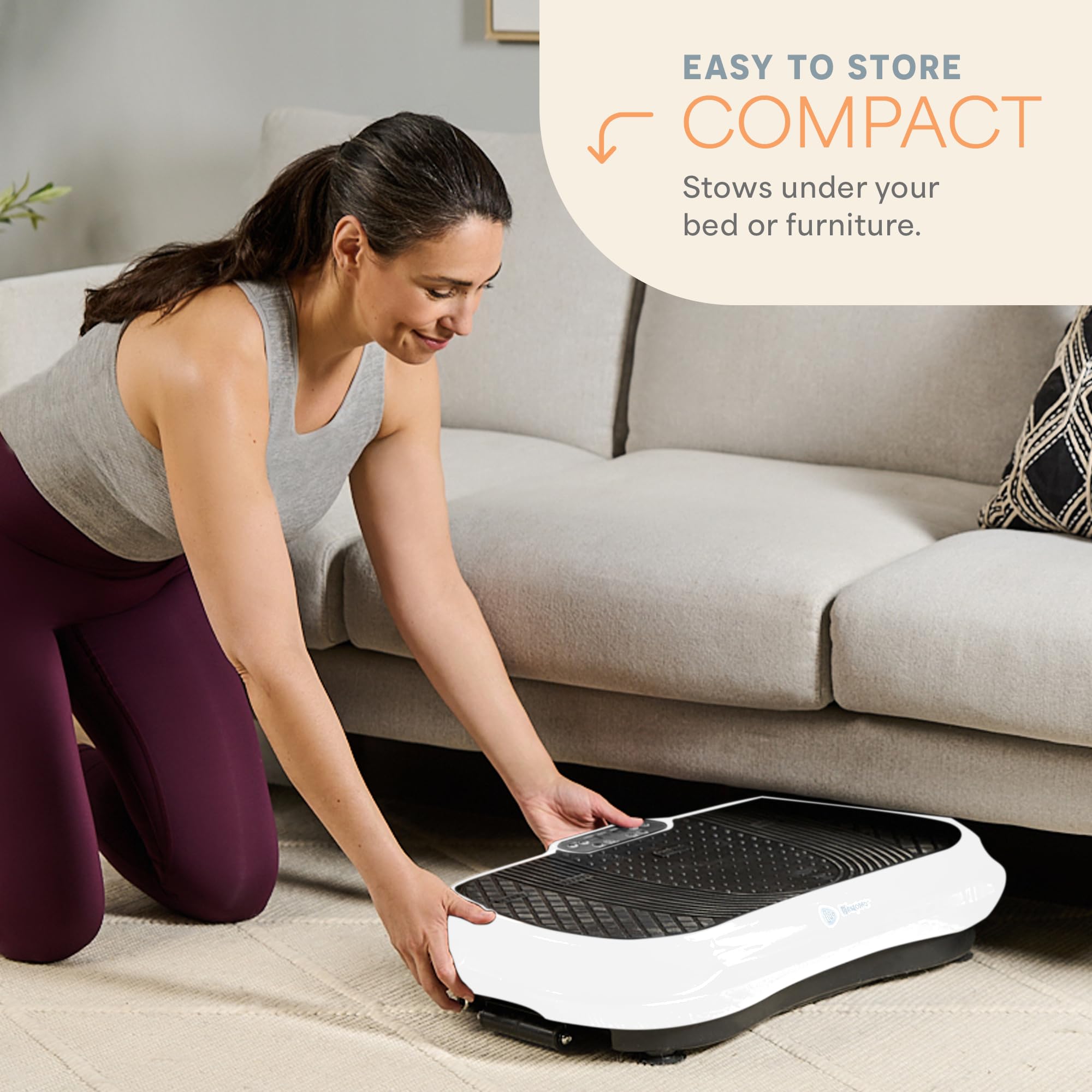 Lifepro Waver Vibration Plate Exercise Machine - High-Intensity Whole Body Vibration Platform with Resistance Bands for Muscle Activation, Strength Training & Weight Loss | Home Gym Equipment for Toning, Cellulite Reduction & Recovery Workouts
