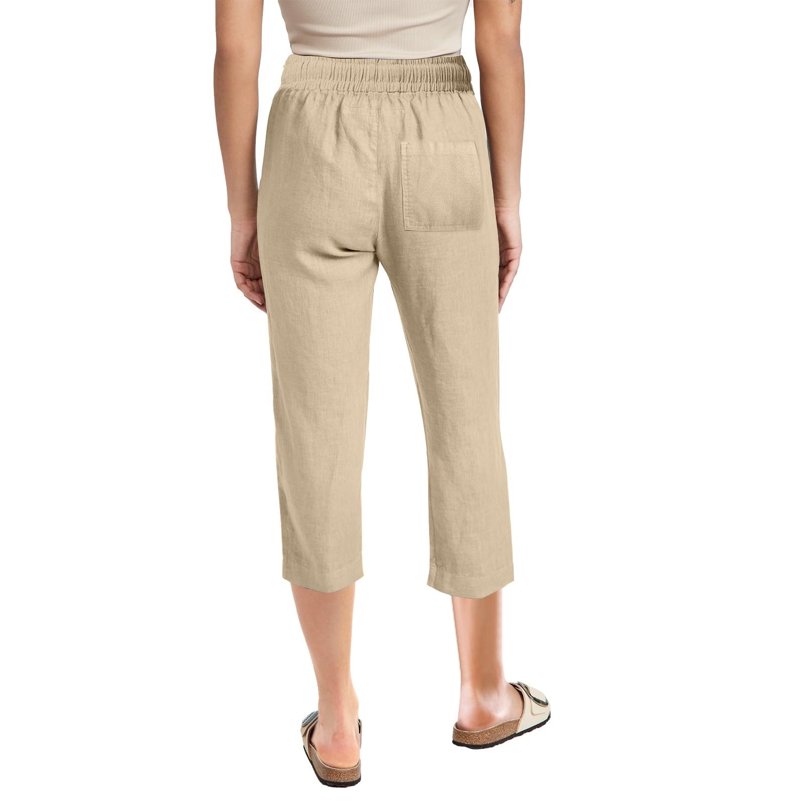 Women's Capri Pants with Drawstring Waist - Comfy Lounge & Travel Wear