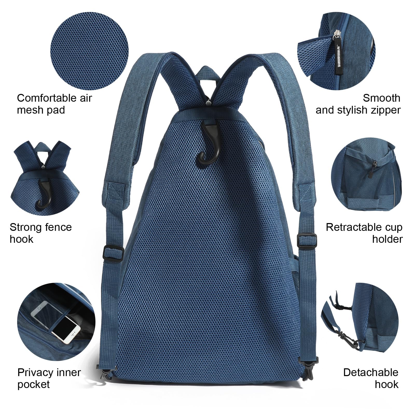 GOROANLY Large Capacity Tennis Sports Bag - Adjustable Multi-Functional Backpack for 4 Paddles, Perfect for Tennis, Squash & Cross-Body Sports with Fence Hook (Red) - Great for Court Training, Gym Workouts & Outdoor Activities