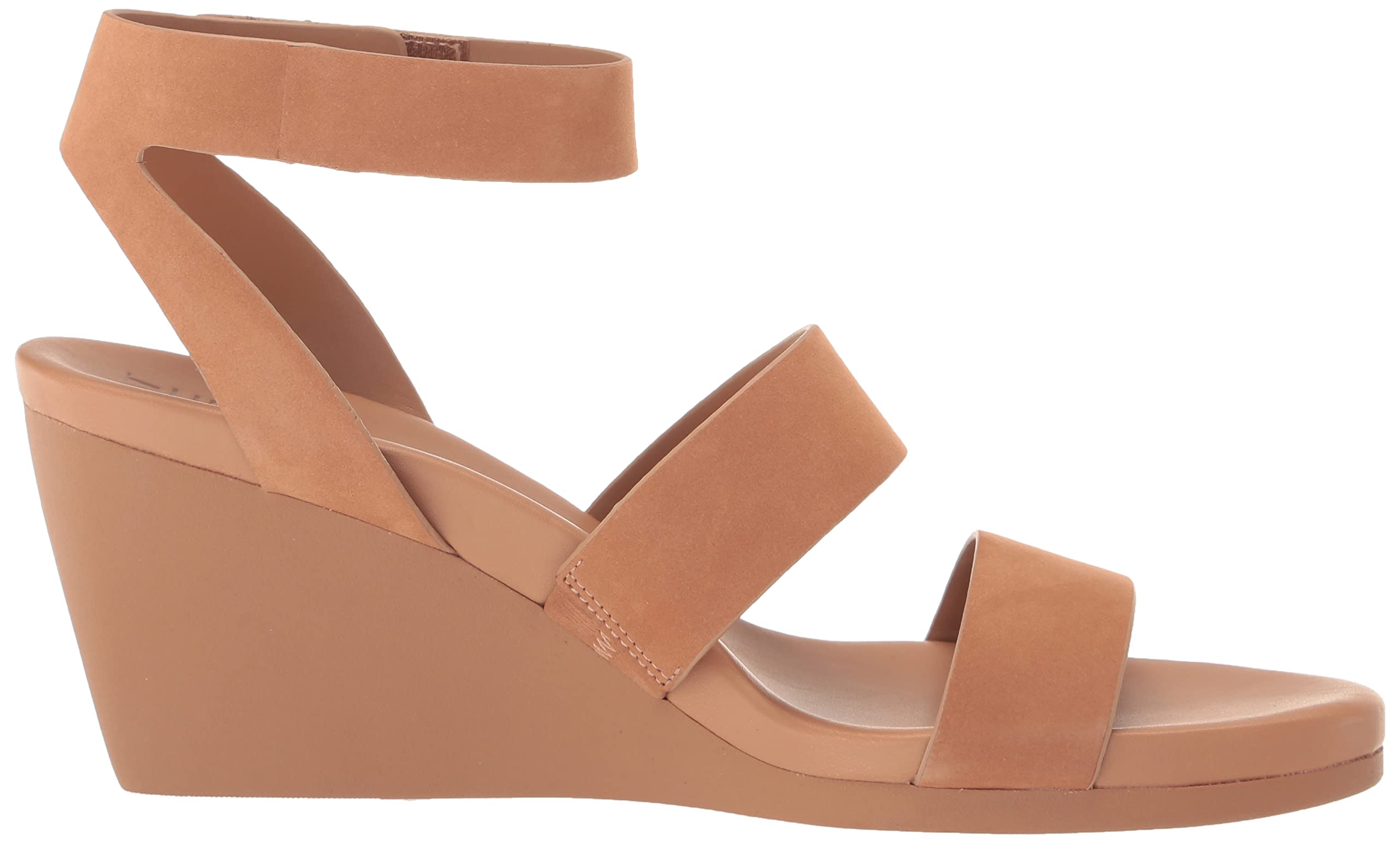 Naturalizer Women's Gen-N Ignite Double Strap Lightweight Wedge Sandal - Comfortable Nubuck Leather Casual Shoes for Women (Cookie Dough, Size 12W) | Perfect for Summer, Beach, Vacation & Everyday Wear