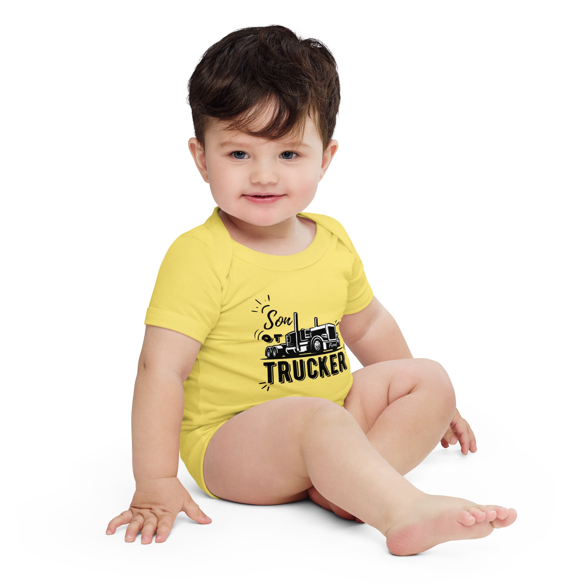 Son Of Trucker Baby Onesies - Cute & Comfortable Trucker-Themed Bodysuits for Infants & Toddlers - Perfect for Playtime, Family Outings & Photo Shoots