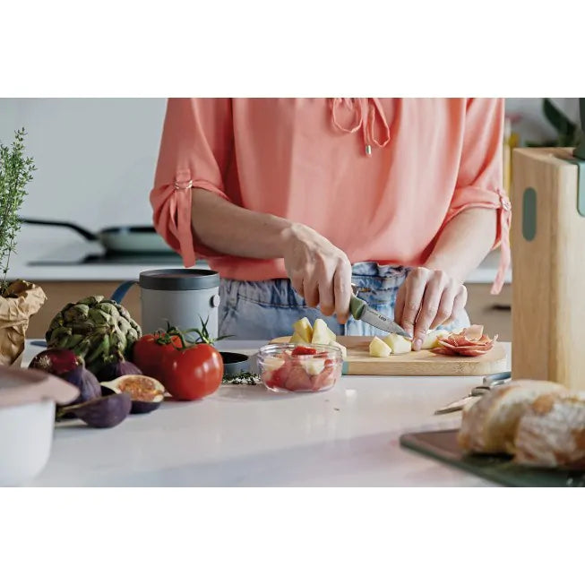Premium 6-Piece Knife Block Set in Forest Green - Perfect for Kitchen, Cooking, and Food Prep
