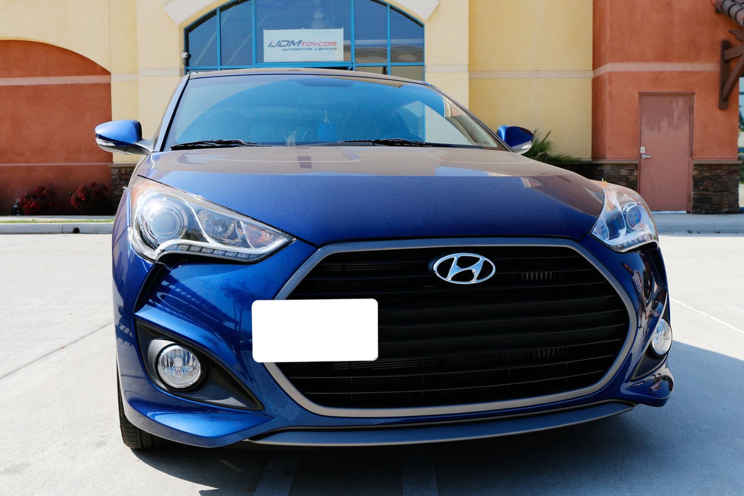 Hyundai Veloster Front Bumper Tow Hook License Plate Mounting Bracket Holder - Durable & Easy Installation for Custom Car Styling (Perfect for Car Shows, Off-Roading & Street Legal Compliance)
