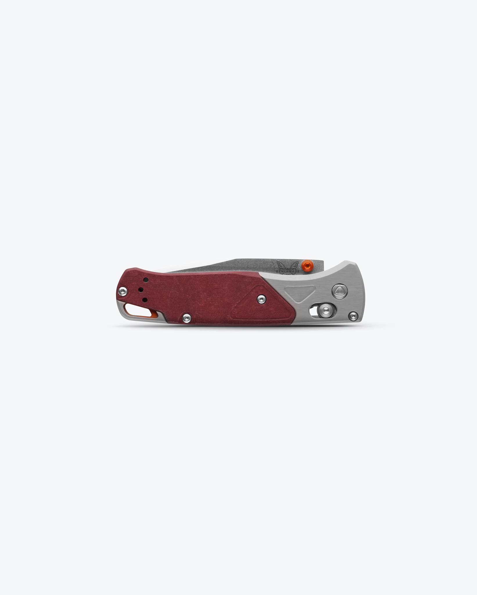 Bugout® Knife - Grey/Redstone Aluminum & Richlite Handle - EDC Folding Pocket Knife for Outdoor, Camping, and Everyday Carry