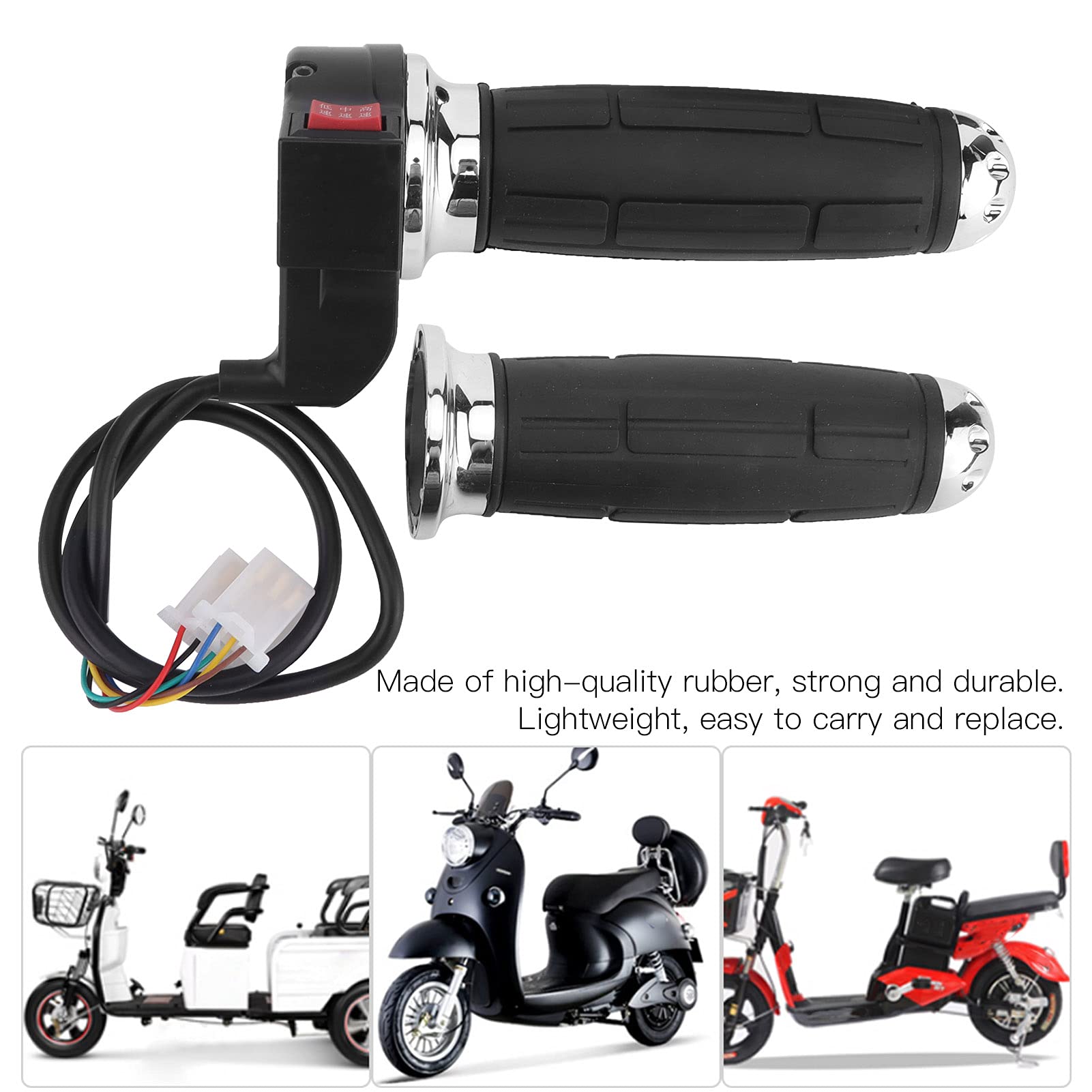 Lightweight 3-Speed Throttle Grip for Electric Bikes & Motorcycles - Easy to Install & Remove | Perfect for Commuting, Off-Road Adventures & Urban Riding