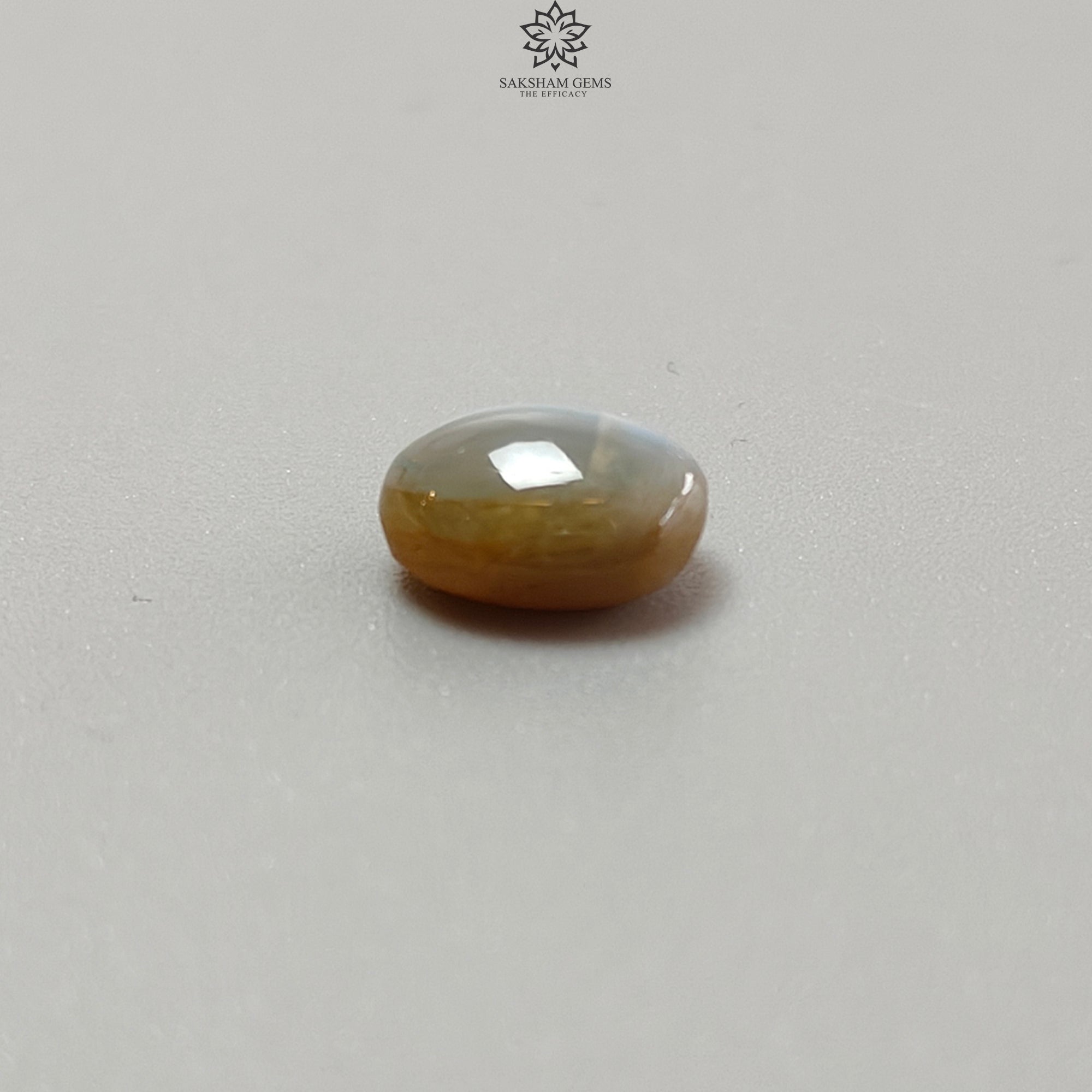 Natural Untreated Chrysoberyl Cat's Eye Gemstone Cabochon - Oval Shape for Jewelry Making (Rings, Pendants & Earrings) - Unheated Healing Stone for Energy Balance & Protection