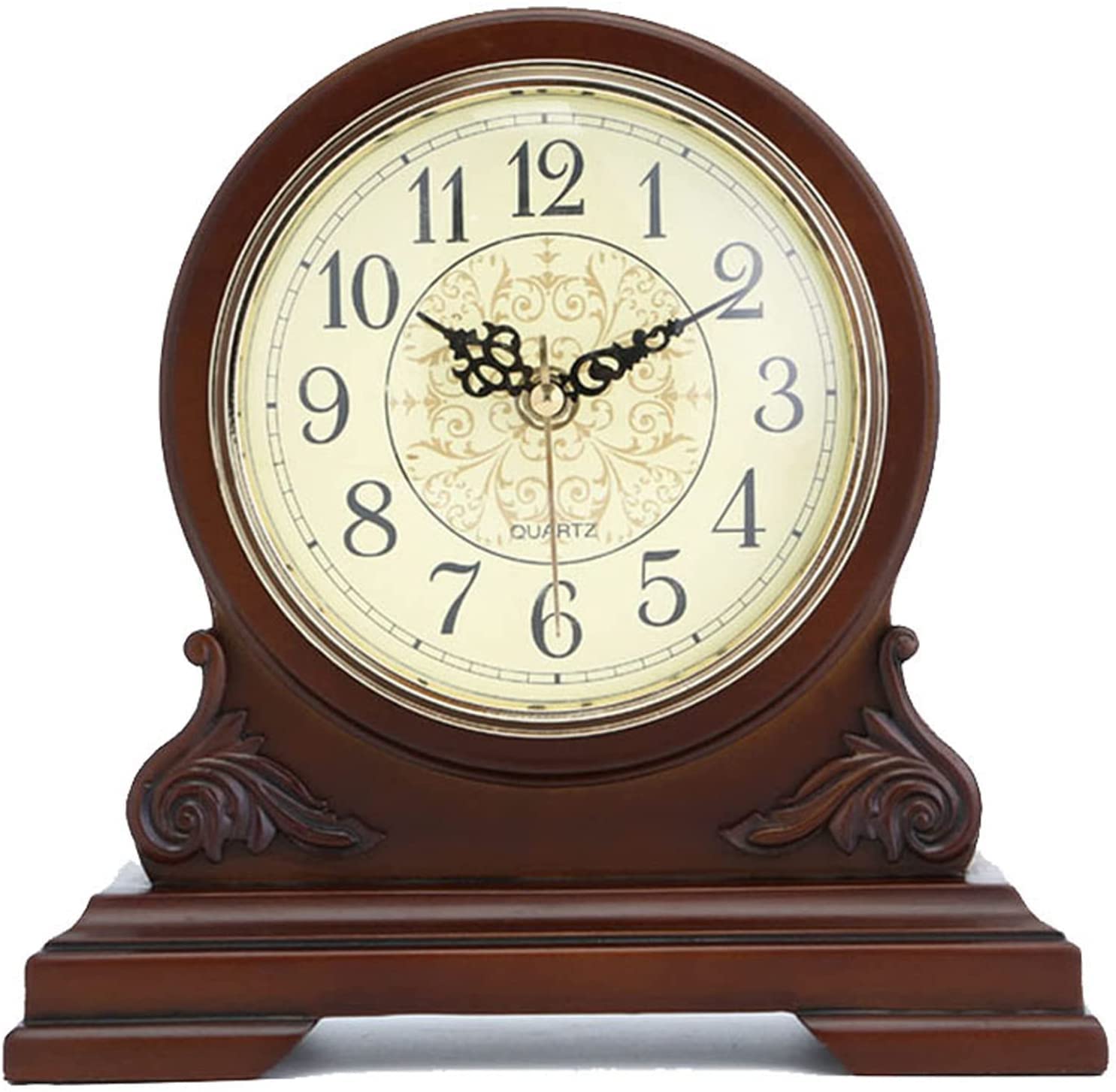 Vintage Silent Wall Clock with Pendulum - Easy to Read Retro Mantel Clock for Living Room, Bedroom & Office Decor | Perfect for Home, Office & Gift Giving Scenarios