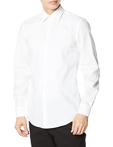 Hugo Boss C-Jenno Easy Iron Plain Dress Shirt for Men - Premium Non-Wrinkle Business Casual Shirt - Perfect for Office, Meetings & Formal Events (Model 50289499)