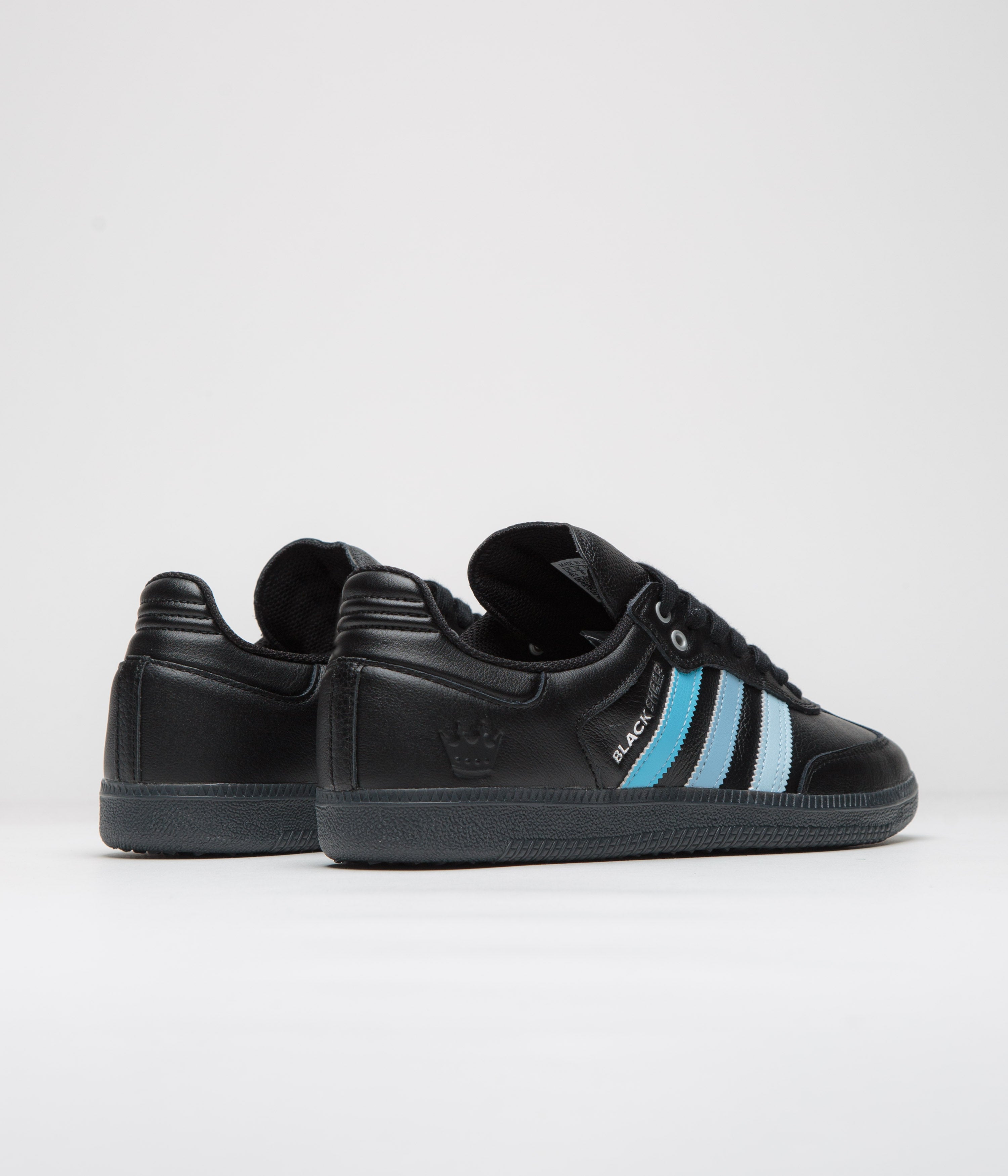Adidas x Black Sheep x Charlotte FC Samba ADV Shoes - Core Black/FTWR White/Ice Blue - Men's Sneakers for Casual Wear, Street Style & Soccer Fans