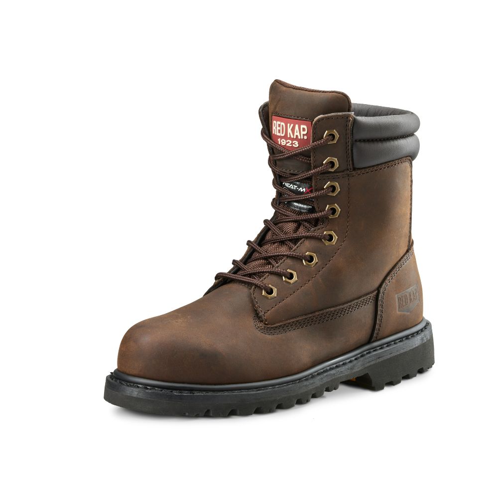 Red Kap Unisex Steel Toe Insulated Work Boots - CSA Certified Safety Shoes for Men & Women - Brown (CF23100AIBR) - Ideal for Construction, Warehouse & Outdoor Work
