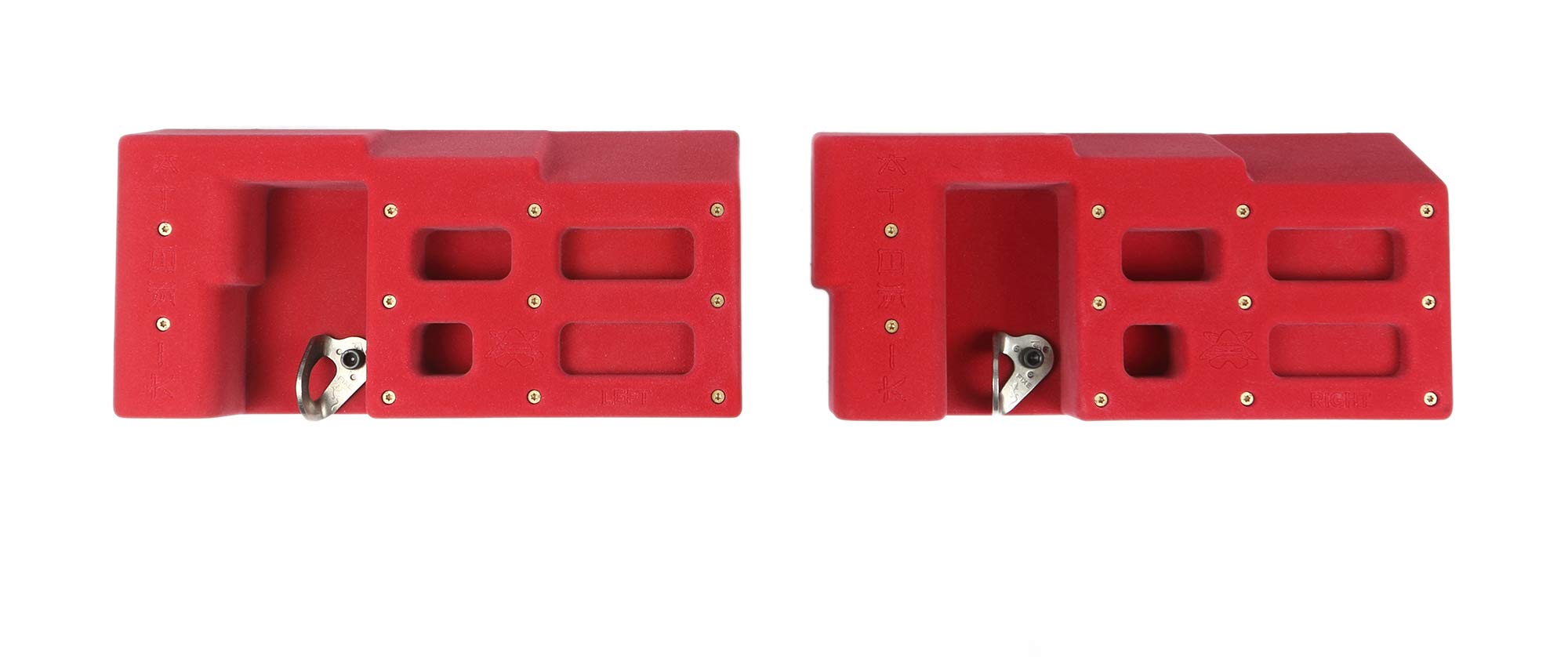 Atomik Red 2-Row Rock Climbing Hangboards - Dual Grip Training Holds for Strength & Endurance - Perfect for Home Gym & Indoor Climbing